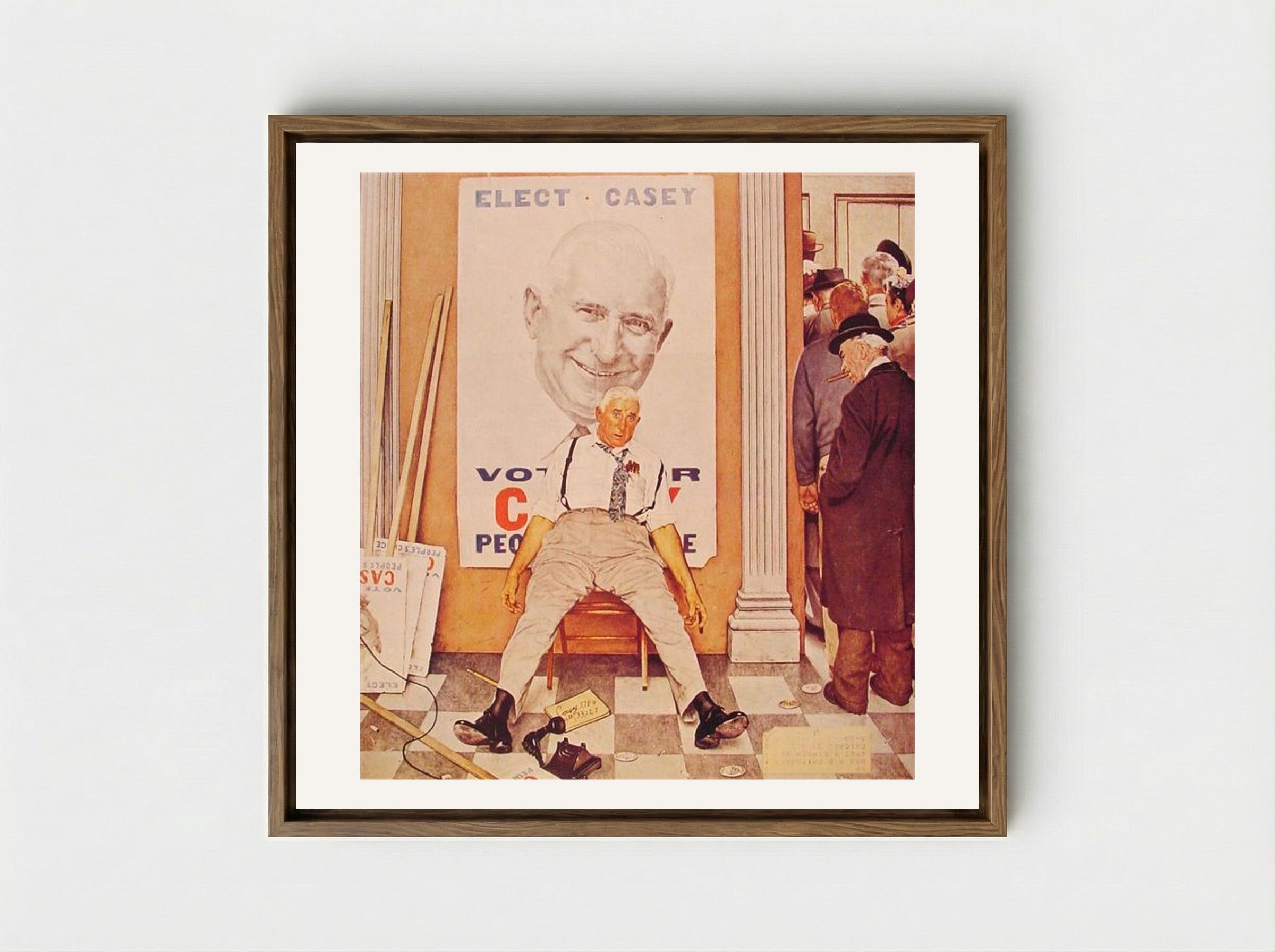 Before and After - Norman Rockwell - Framed Canvas Wood