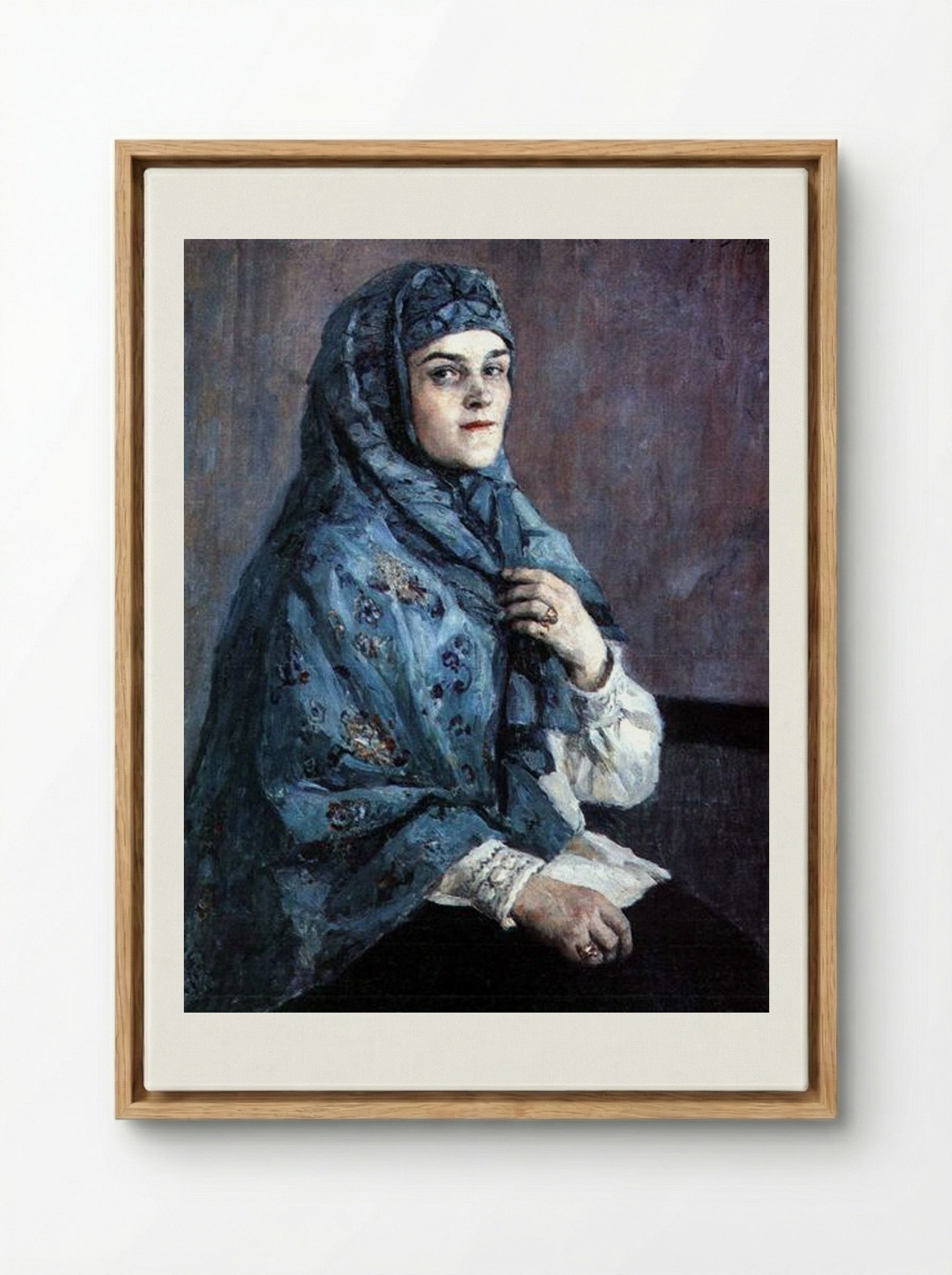Portrait of Princess P. I. Shcherbatova - Vasily Surikov - Framed Canvas Wood