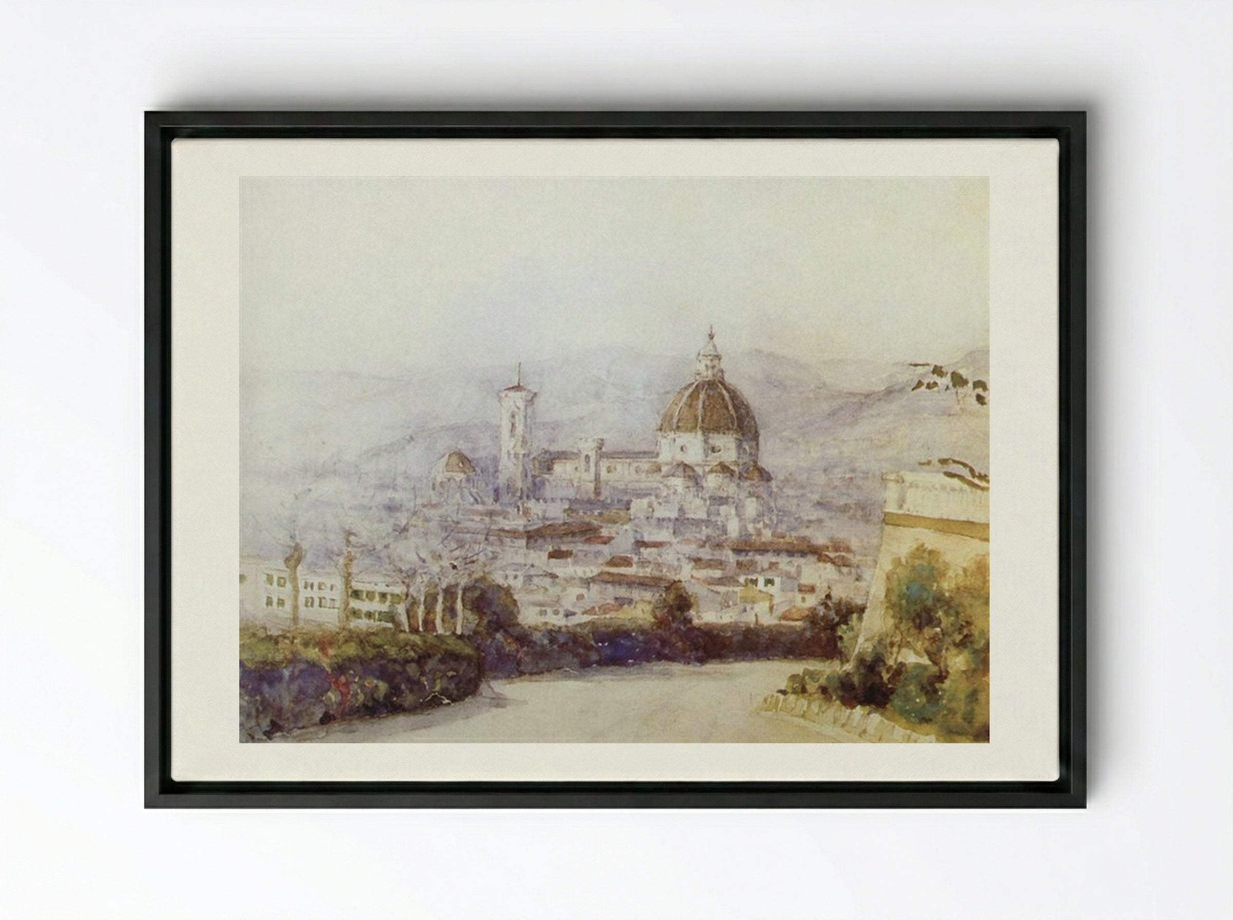 Florence - Vasily Surikov - Framed Canvas Black