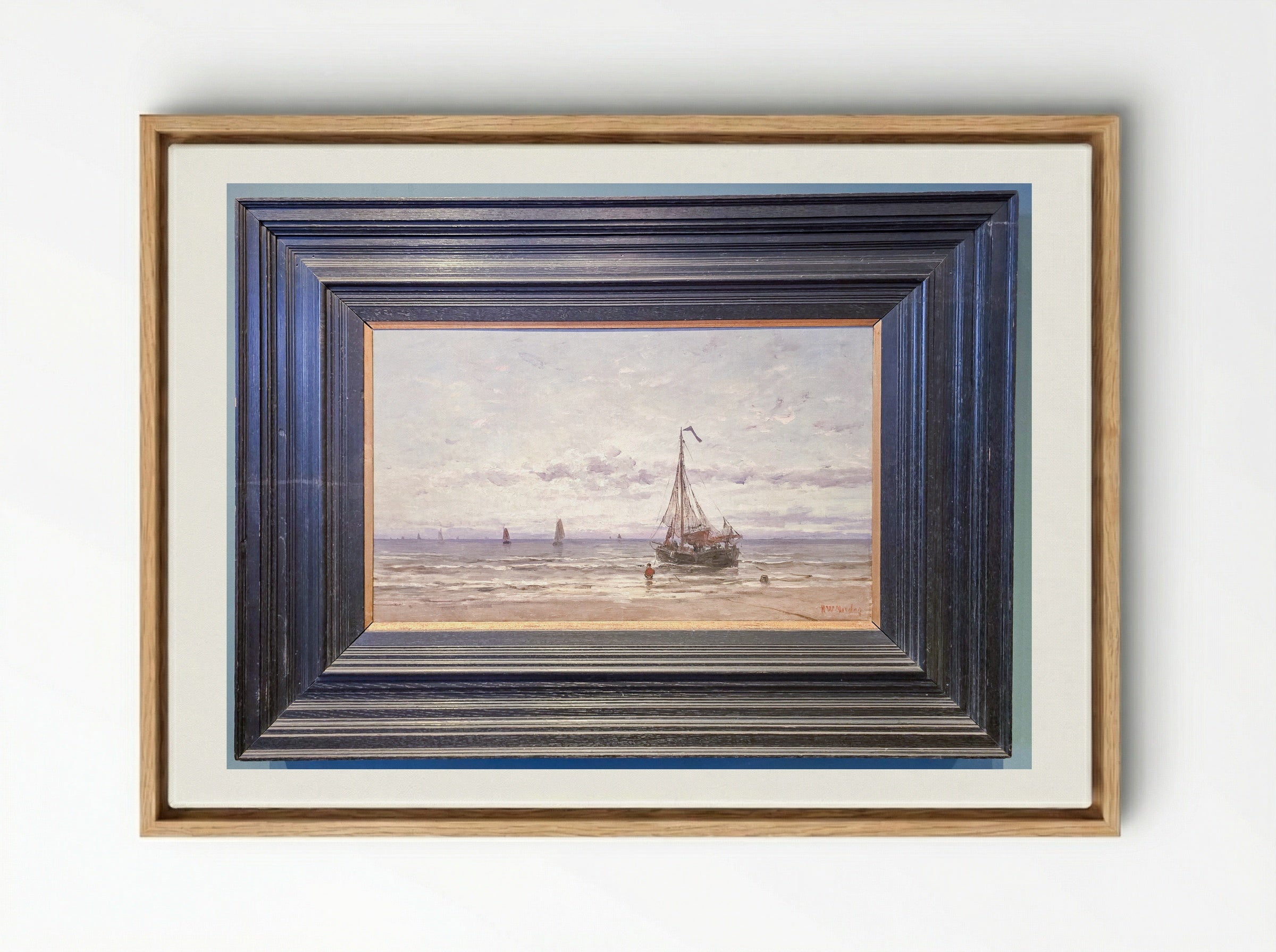Zeegezicht - Hendrik Willem Mesdag - Framed Canvas Wood