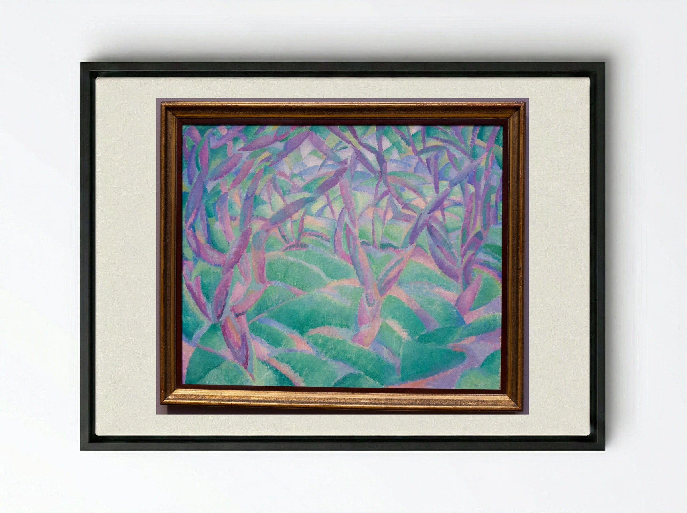 Trees in the Woods - Leo Gestel - Framed Canvas Black