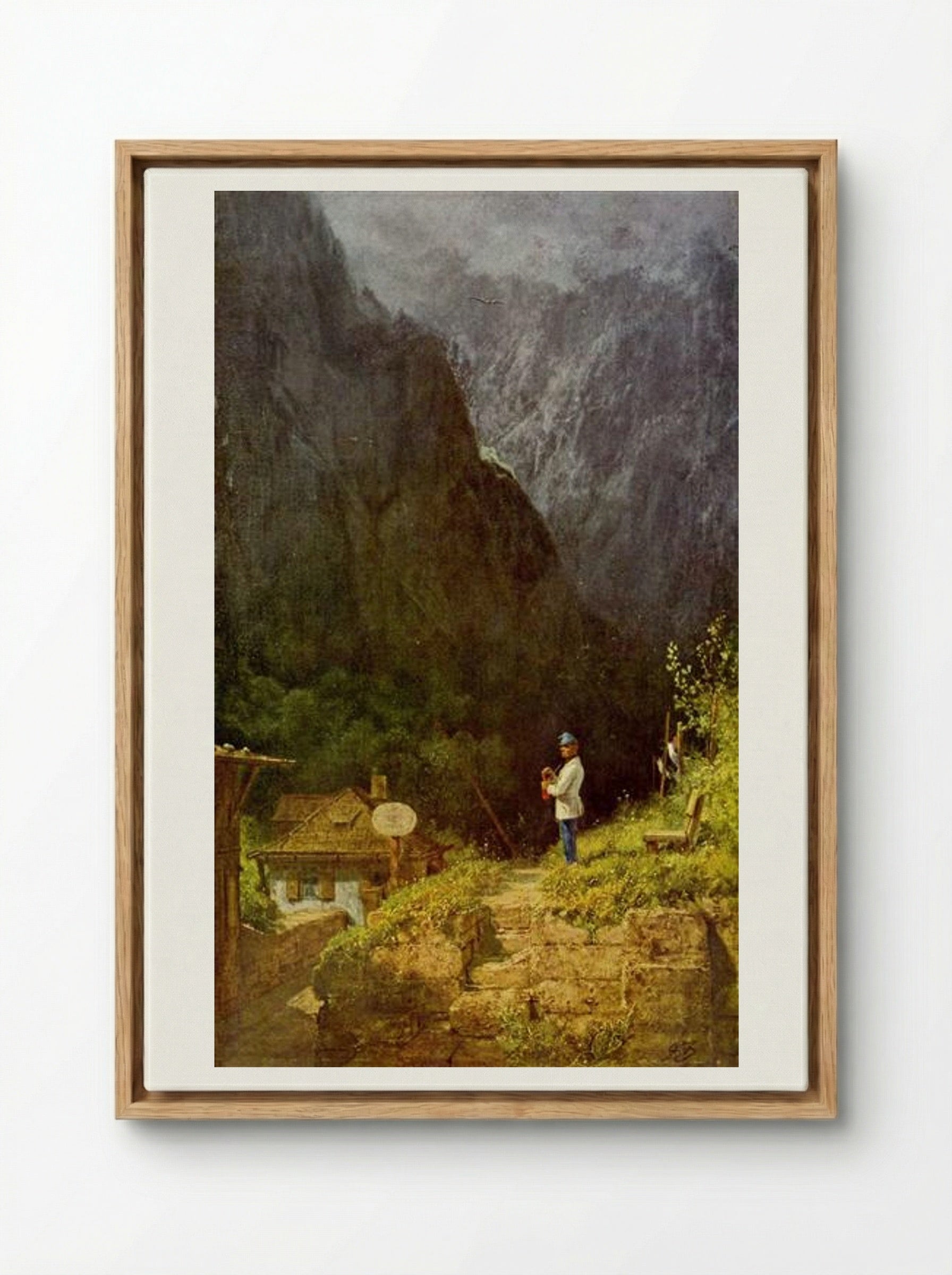 Tyrolean Toll House - Carl Spitzweg - Framed Canvas Wood