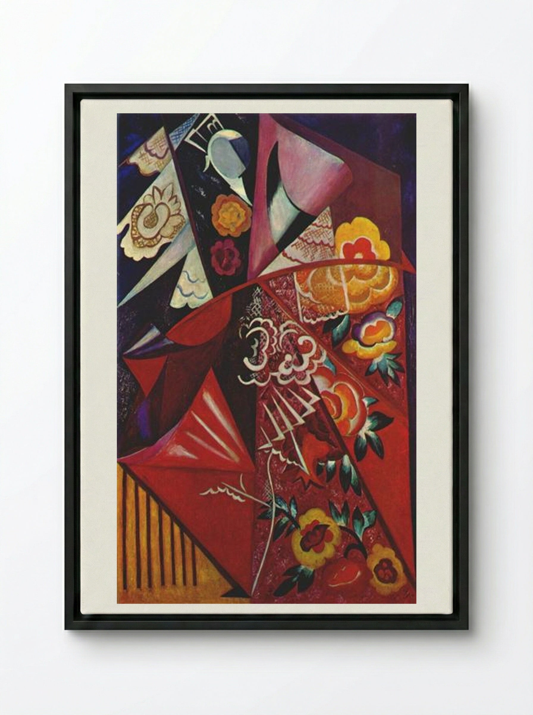 Espagnole - Natalia Goncharova - Framed Canvas Black