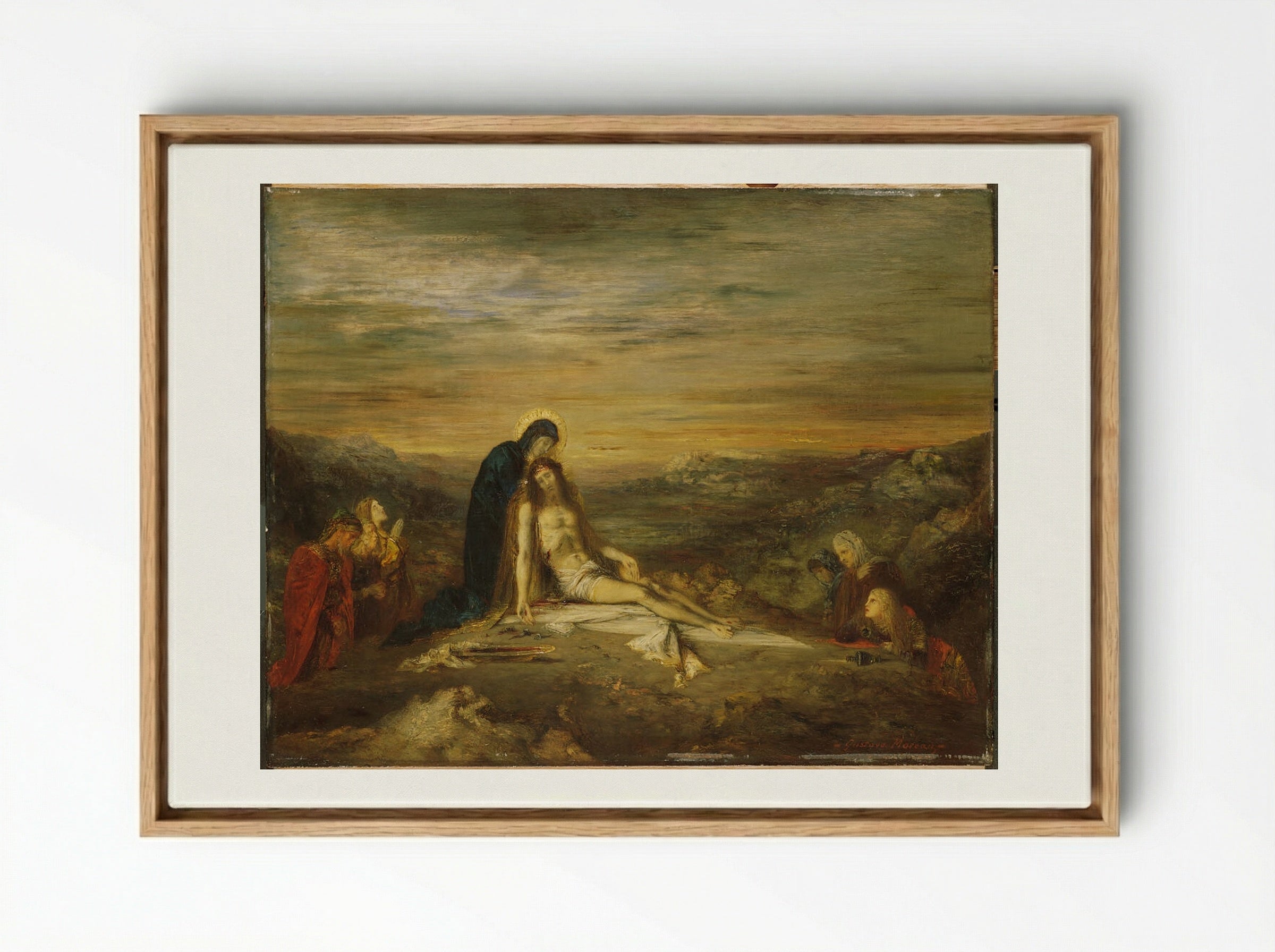 The Pietà - Gustave Moreau - Framed Canvas Wood