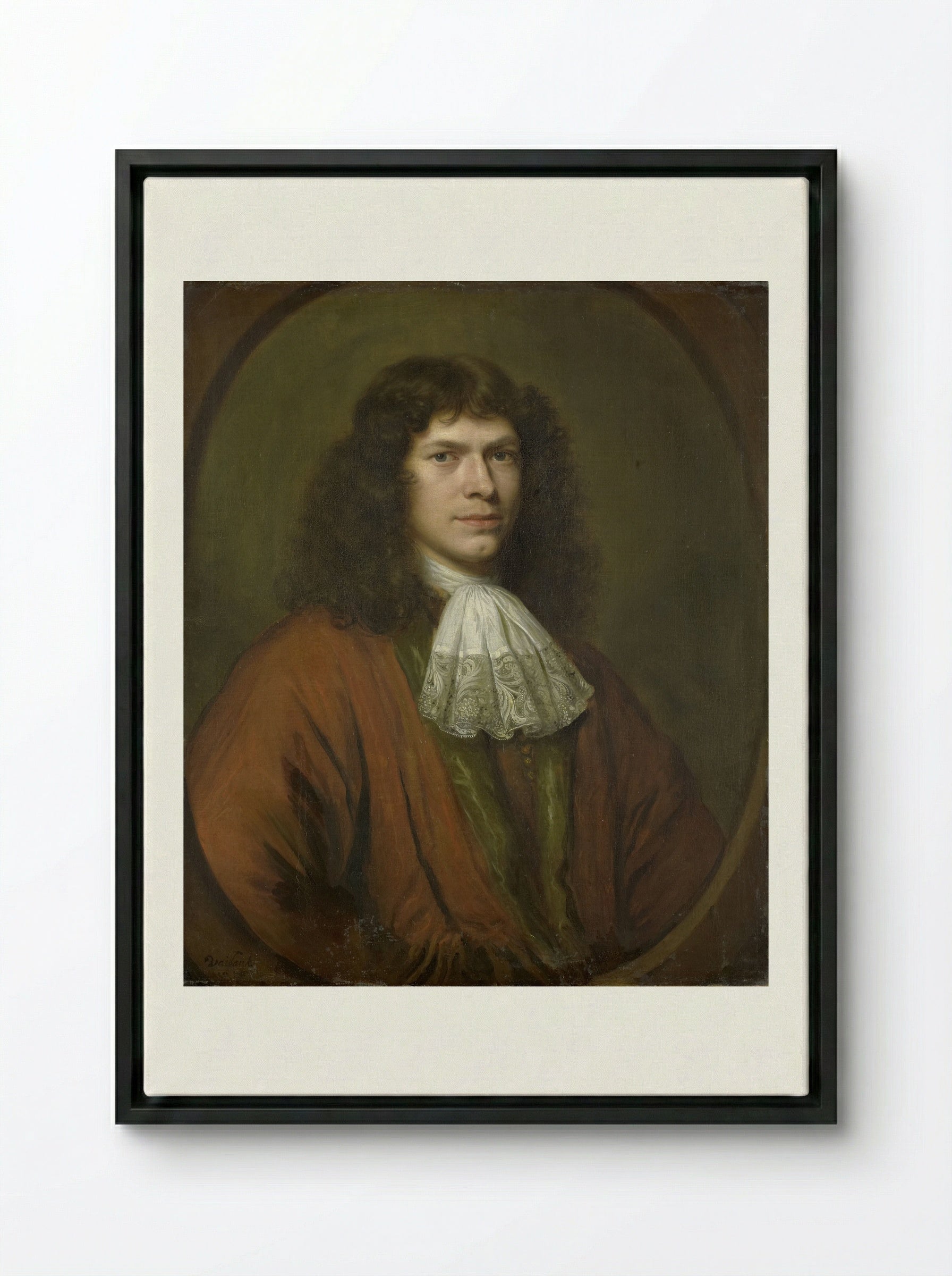 Johannes Parker (1632-95), Schepen en raad van Middelburg - Bernard Vaillant - Framed Canvas Black