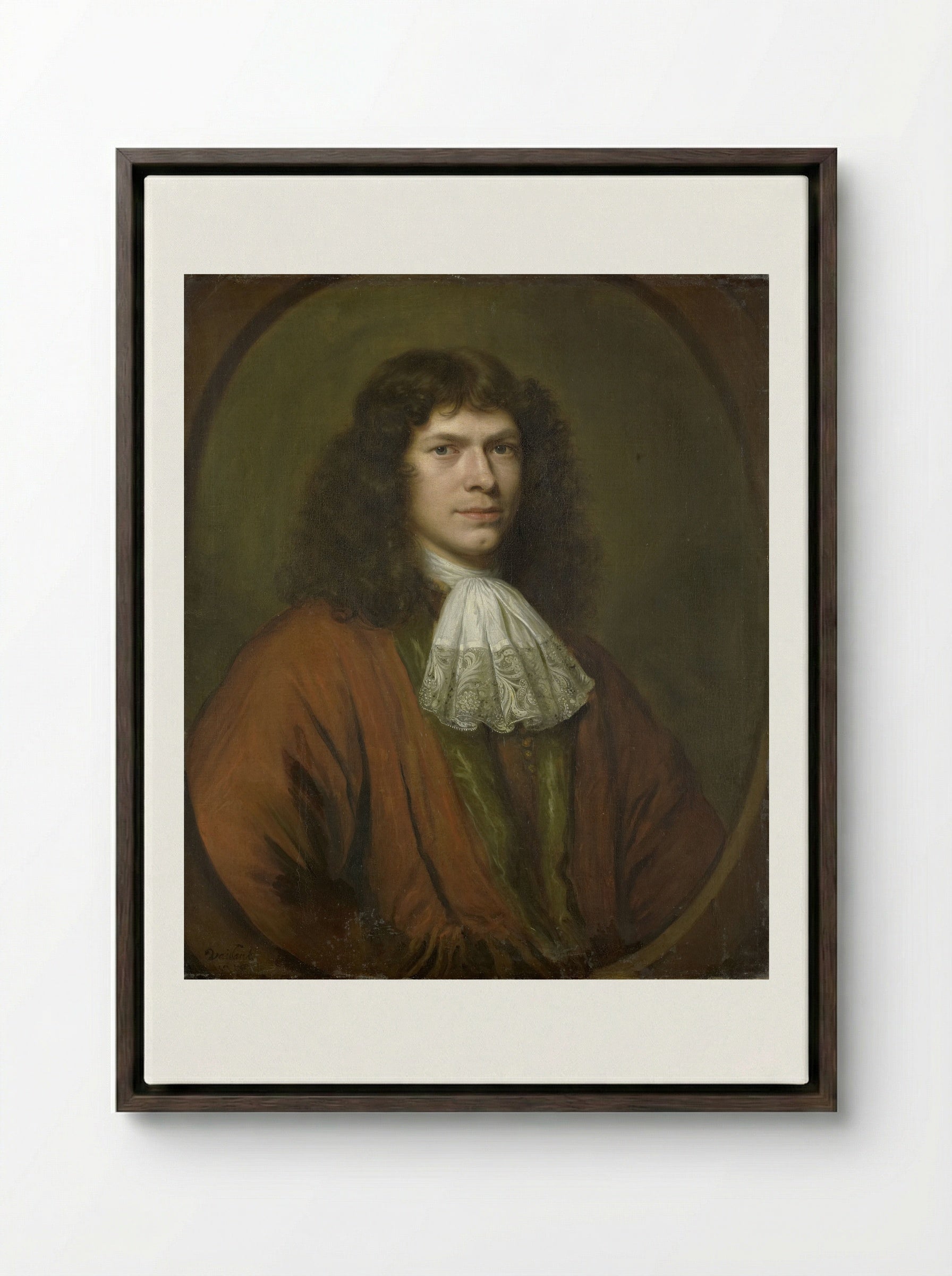 Johannes Parker (1632-95), Schepen en raad van Middelburg - Bernard Vaillant - Framed Canvas Dark Wood