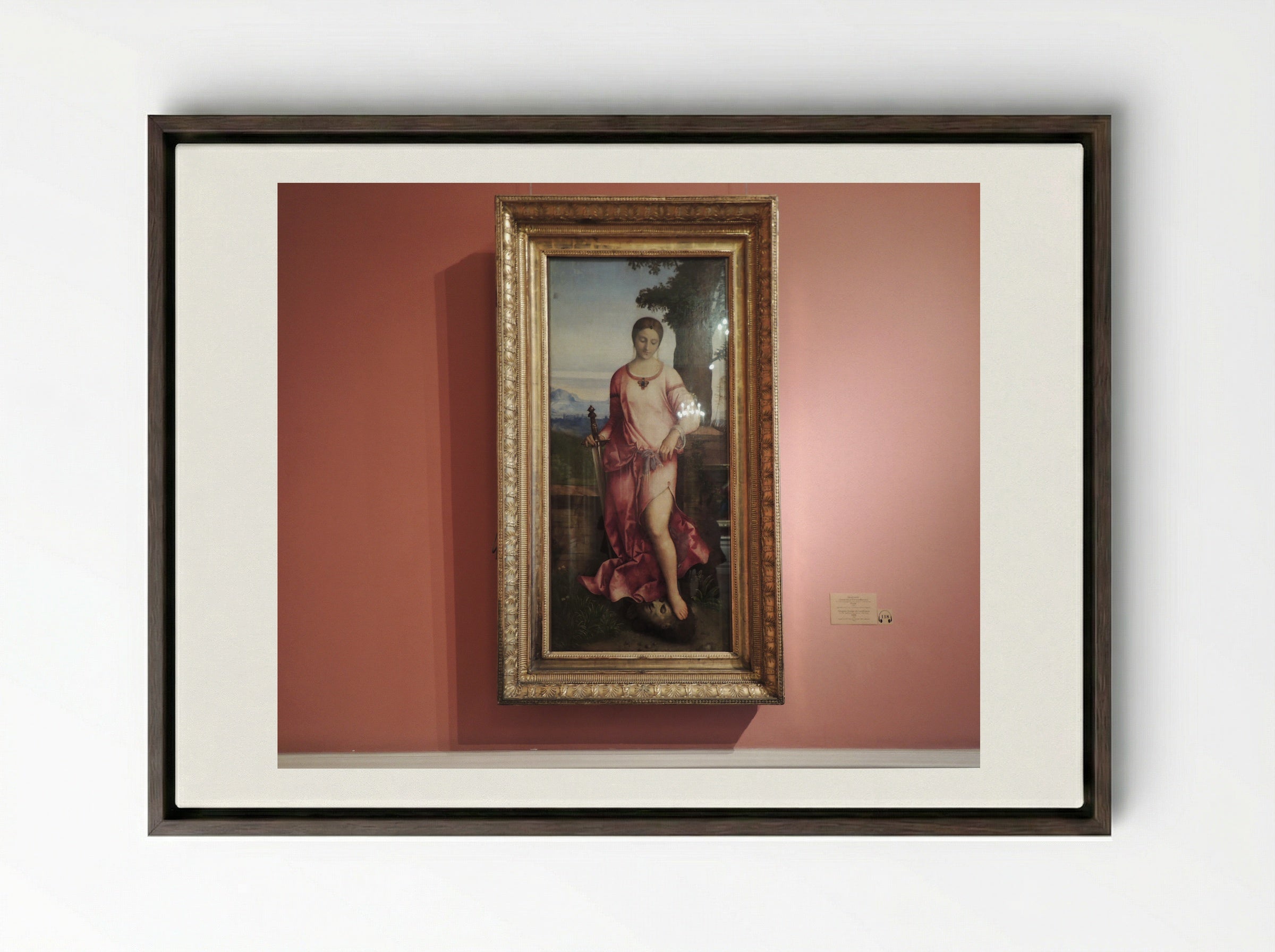 Judith - Giorgione - Framed Canvas Dark Wood