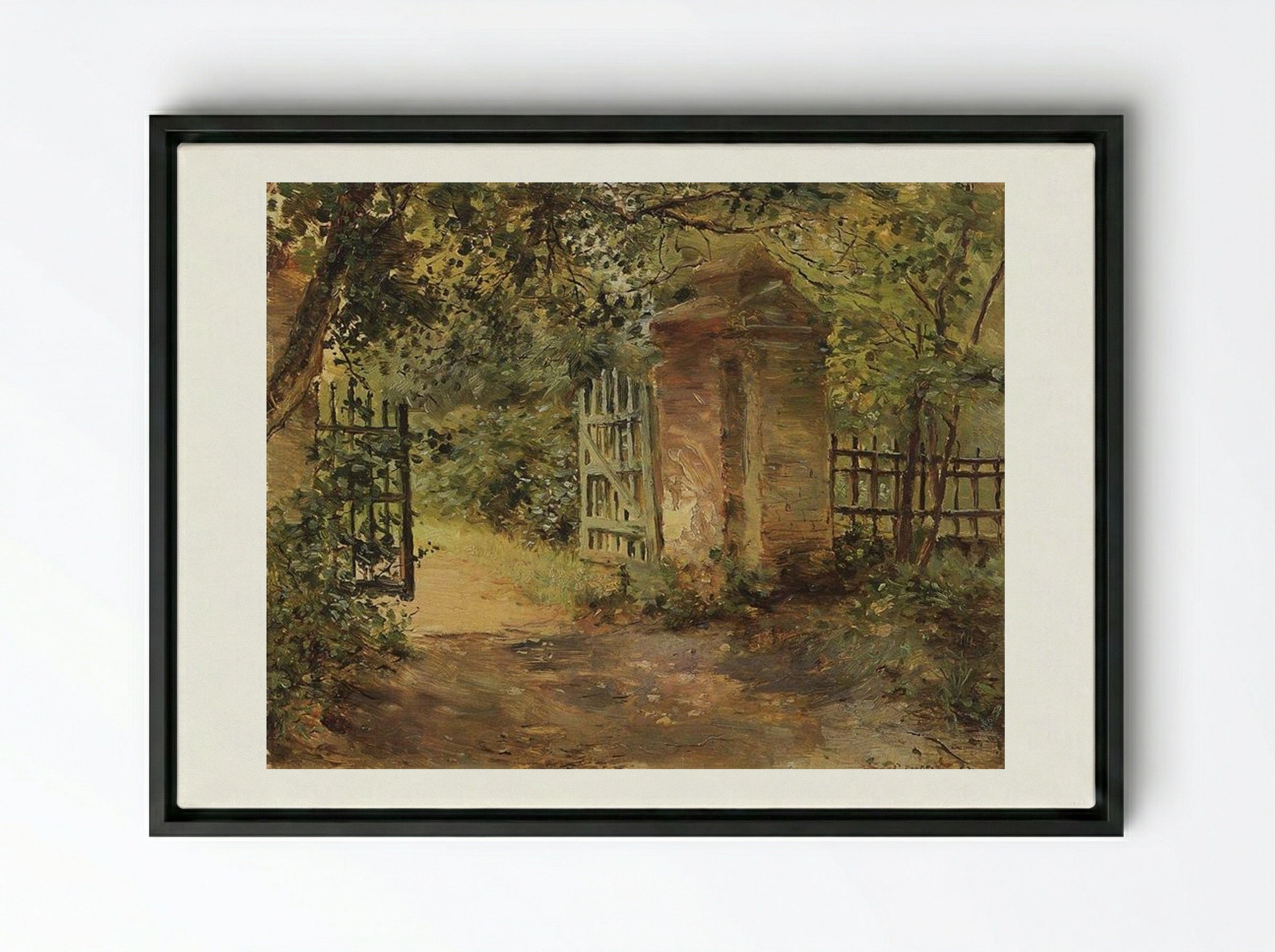 The Road to Sekerin - Konstantin Somov - Framed Canvas Black