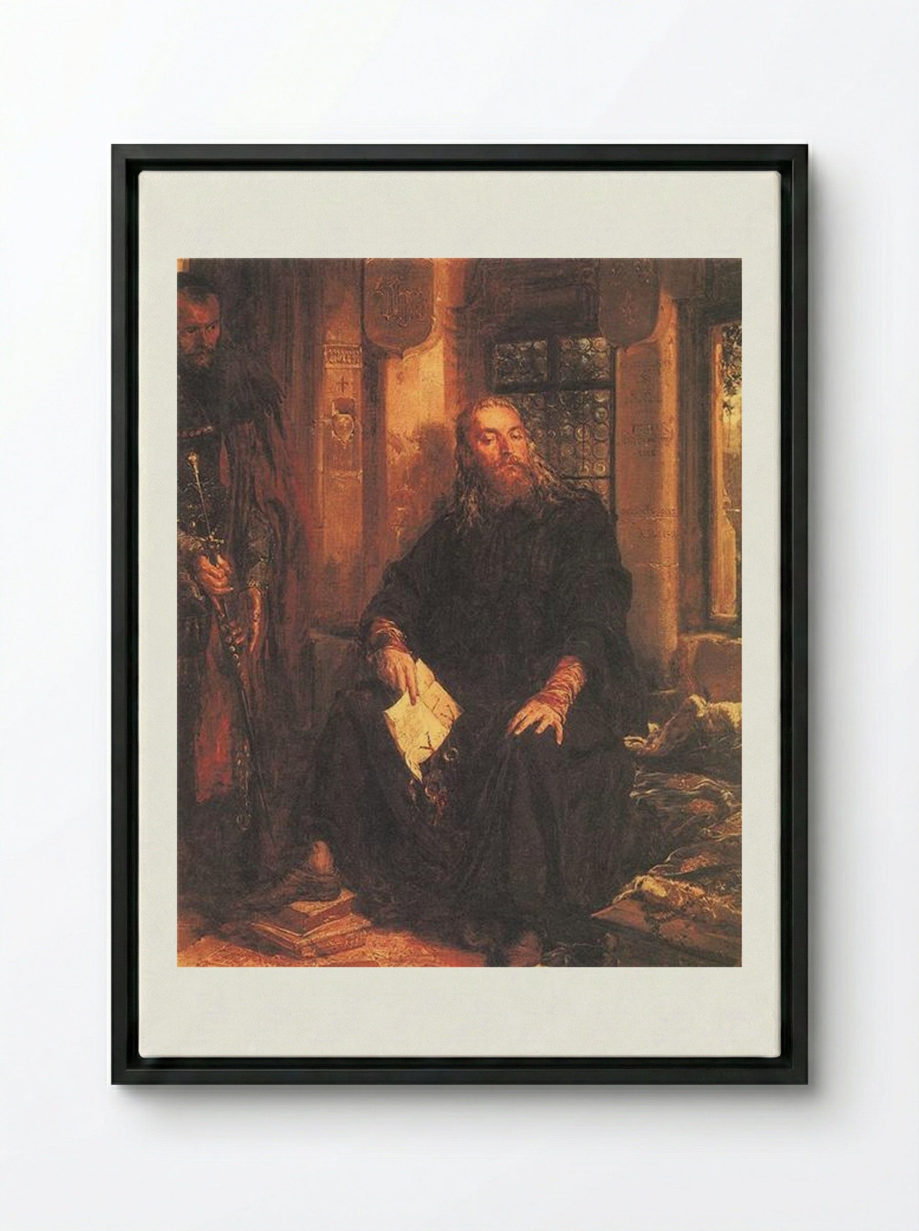 Wladyslaw the White in Dijon - Jan Matejko - Framed Canvas Black