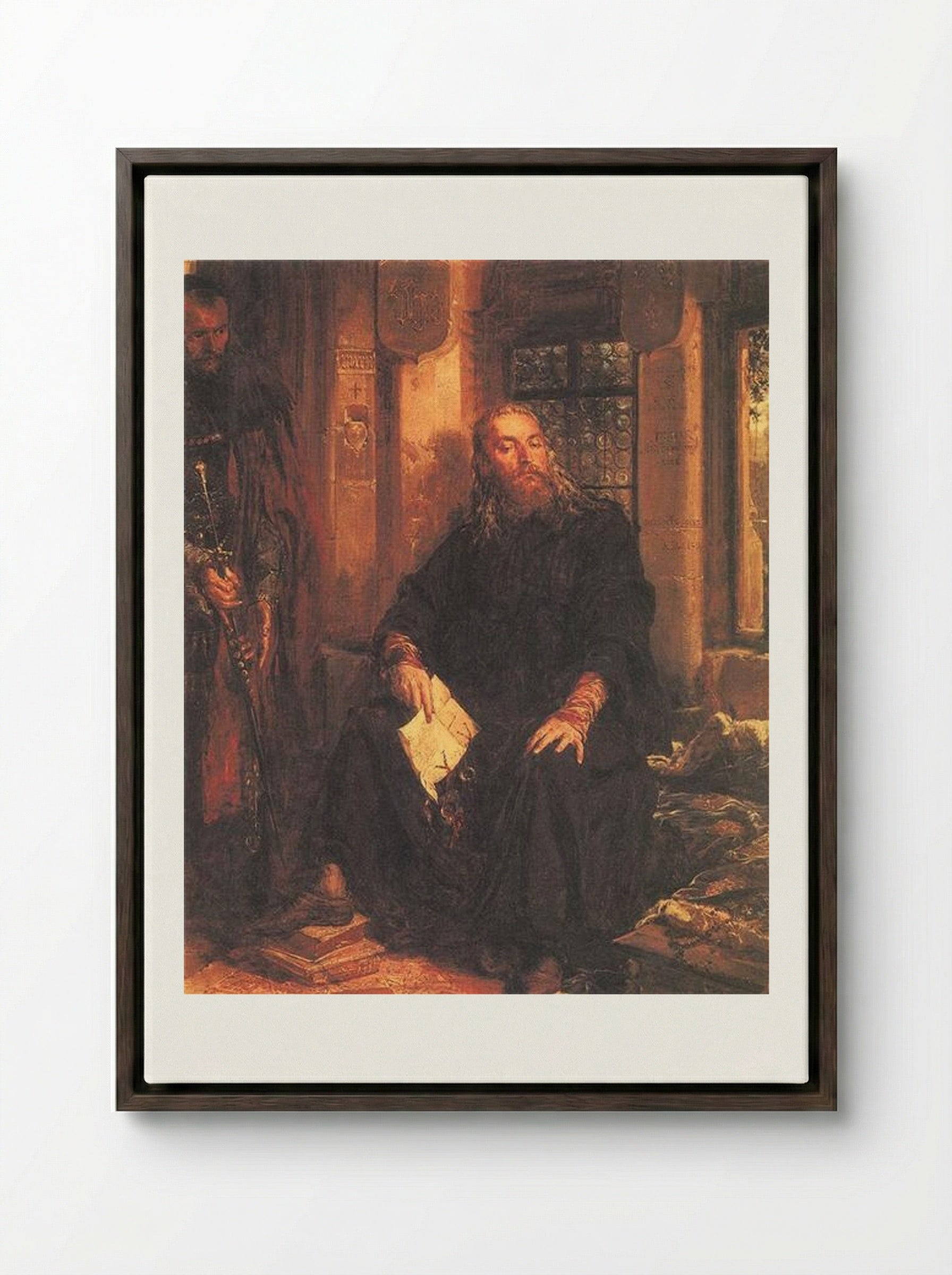 Wladyslaw the White in Dijon - Jan Matejko - Framed Canvas Dark Wood