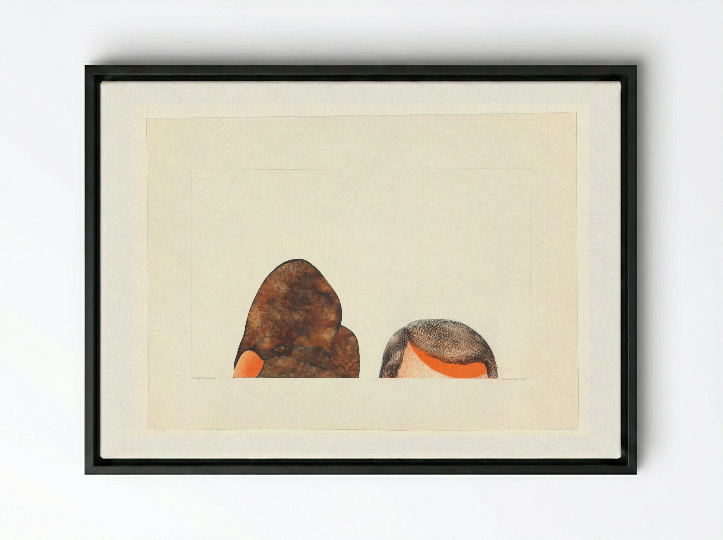 Modern zelfportret - Erik Andriesse - Framed Canvas Black