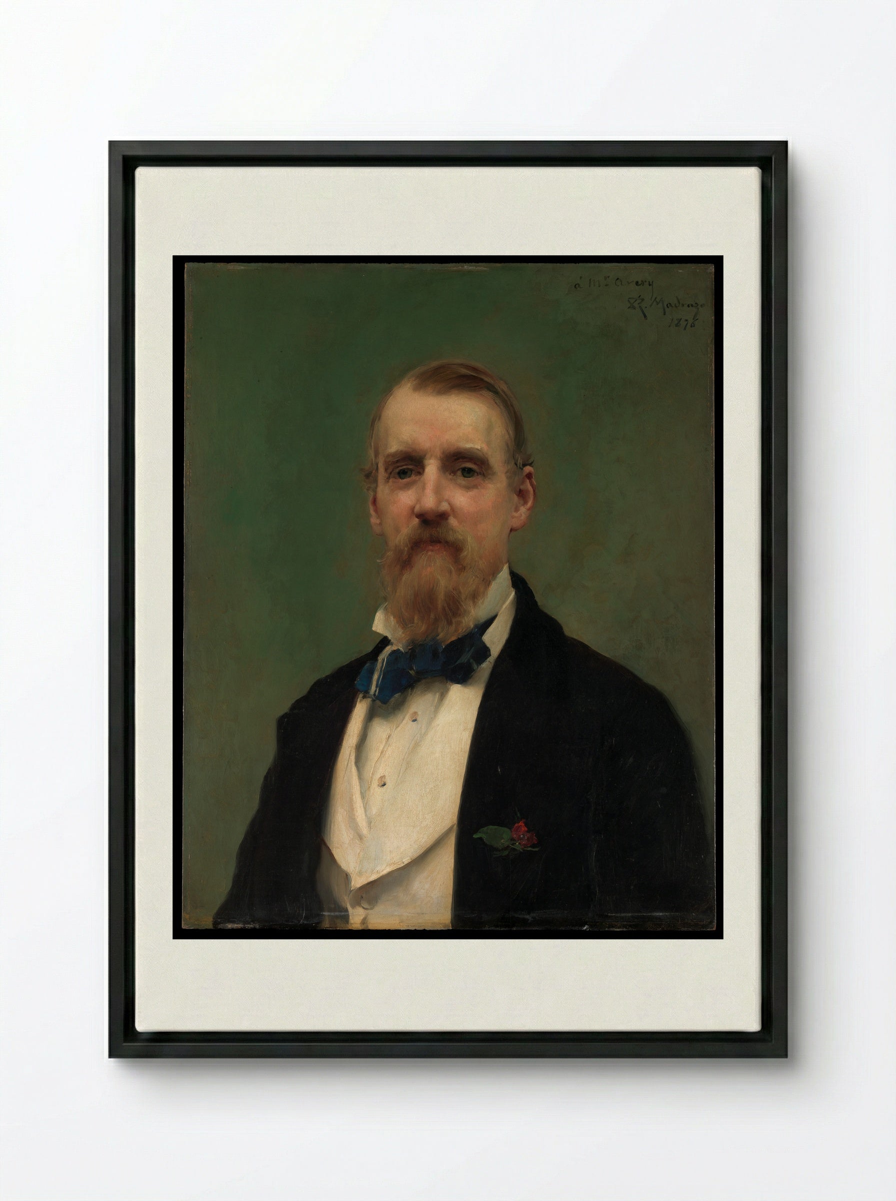 Samuel P. Avery - Raimundo de Madrazo y Garreta - Framed Canvas Black