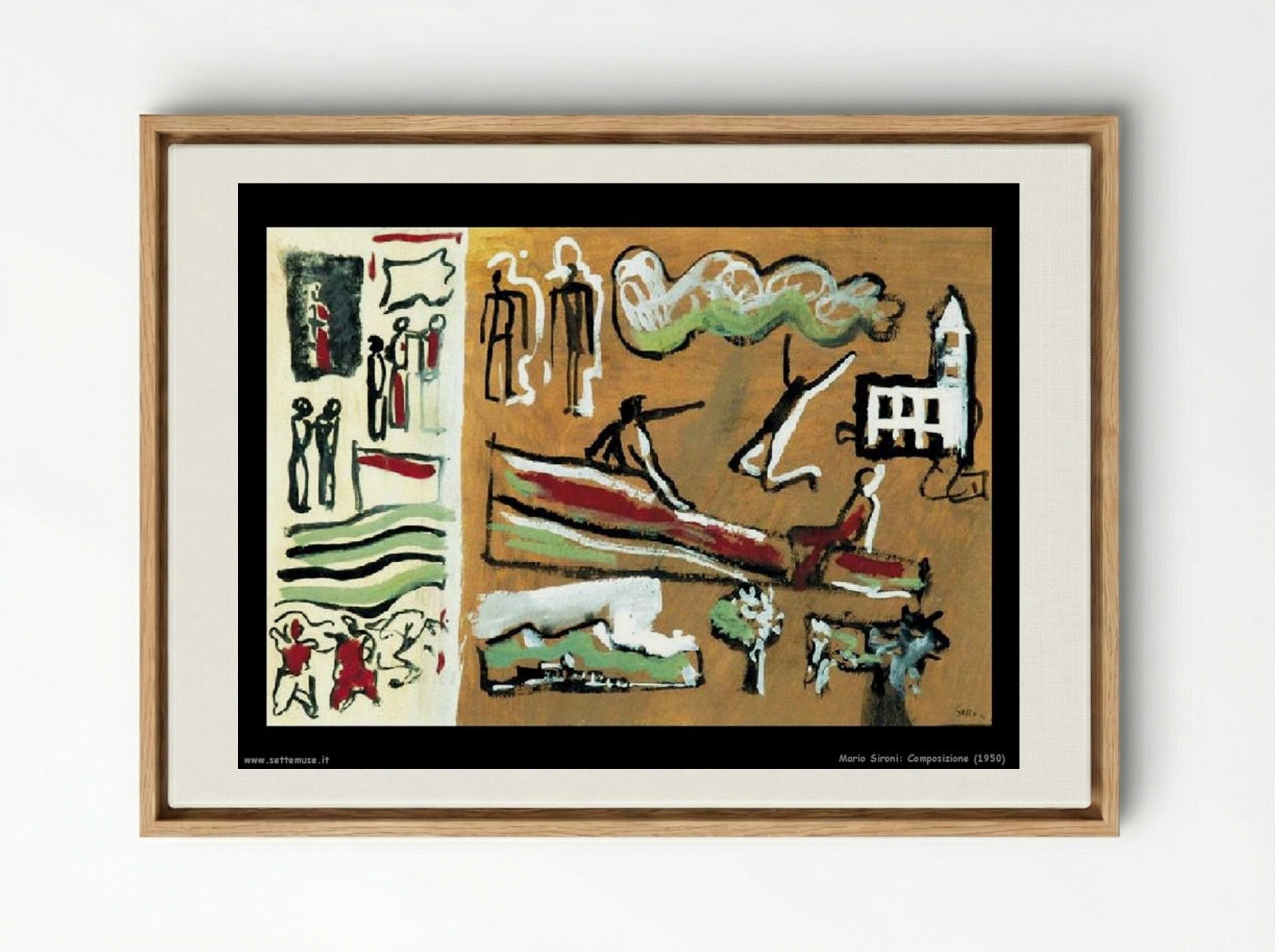 Composition - Mario Sironi - Framed Canvas Wood