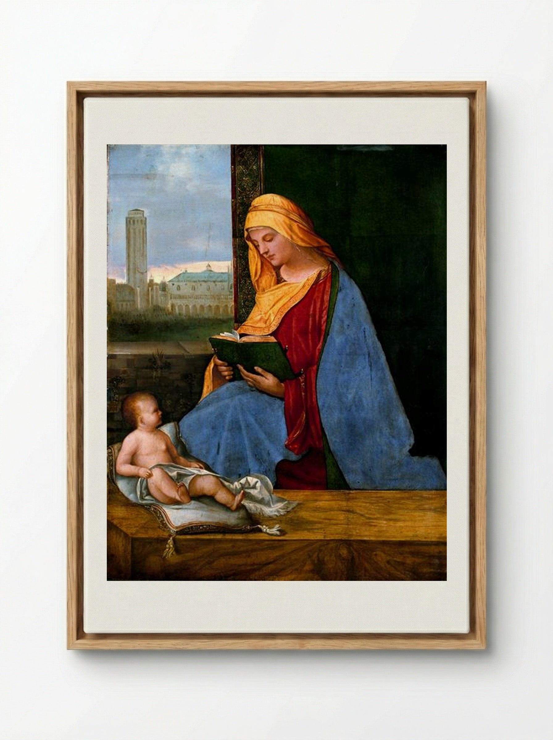 Virgin and Child (The Tallard Madonna) - Giorgione - Framed Canvas Wood