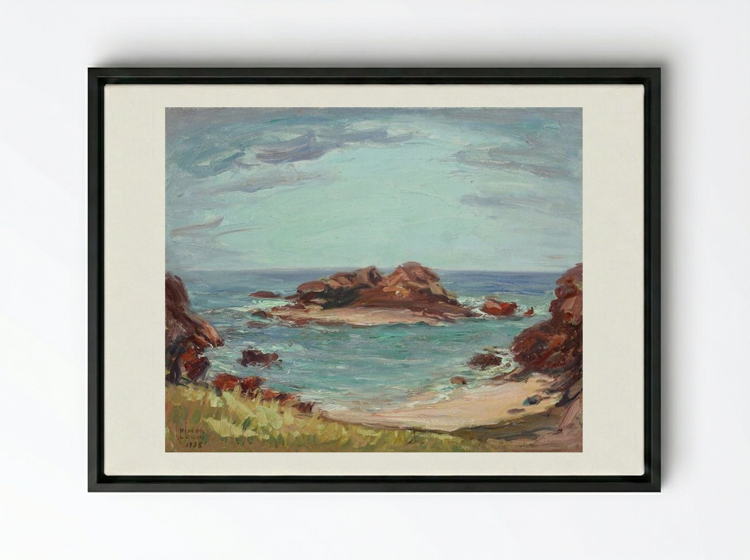 Marina - Kimon Loghi - Framed Canvas Black