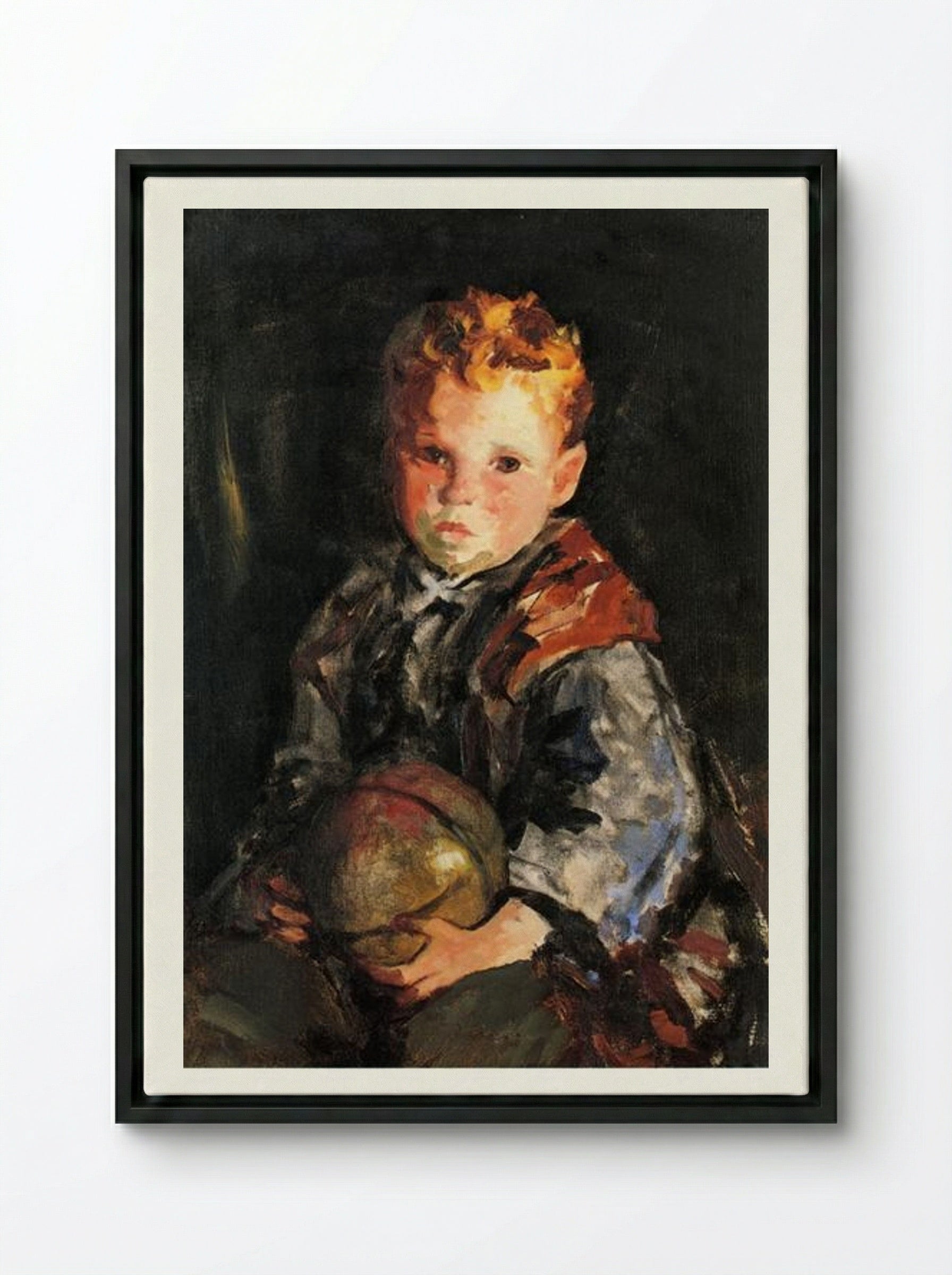 Young Anthony - Robert Henri - Framed Canvas Black