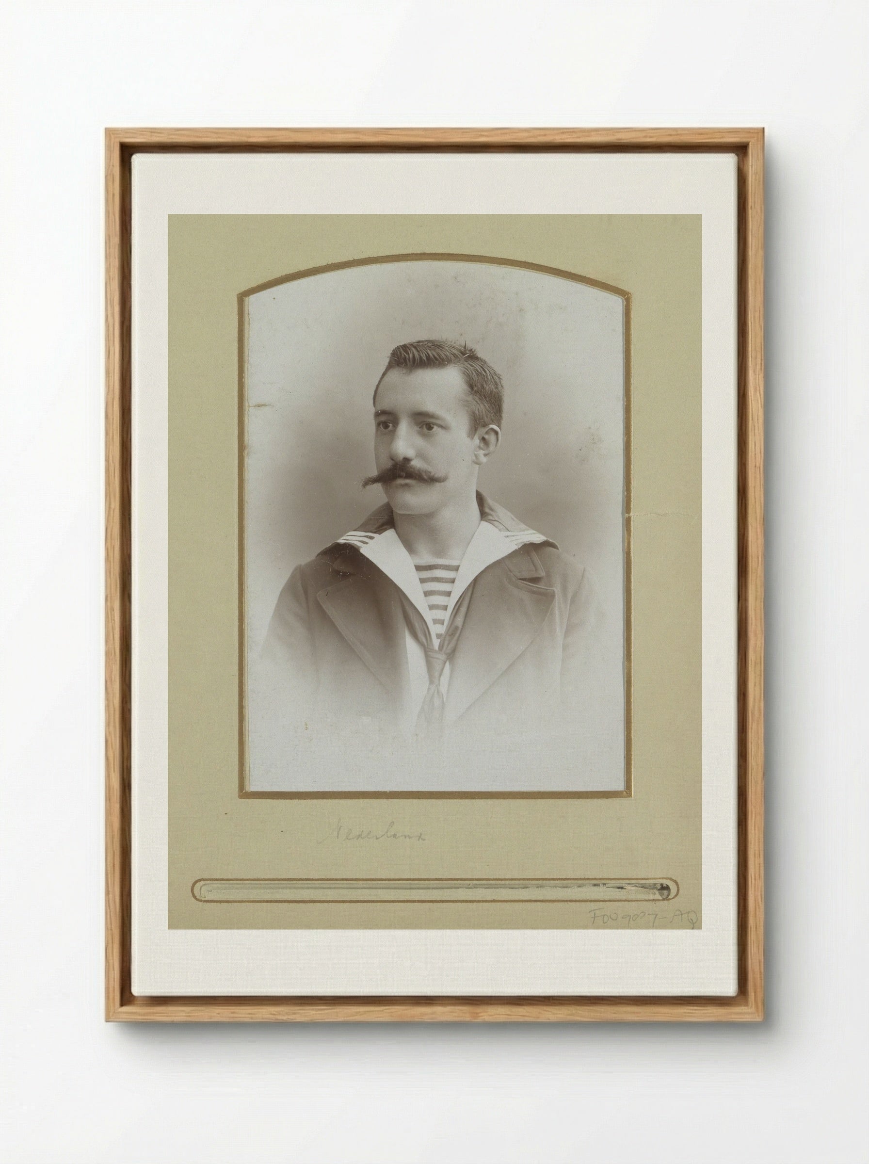 Portrait of a Dutch Sailor - Machiel Hendricus Laddé - Framed Canvas Wood