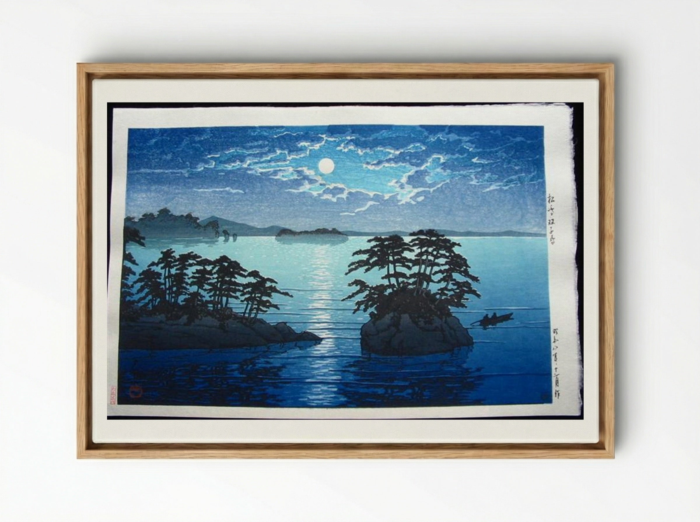 Full Moon at Fugato Island - Hasui Kawase - Framed Canvas Wood