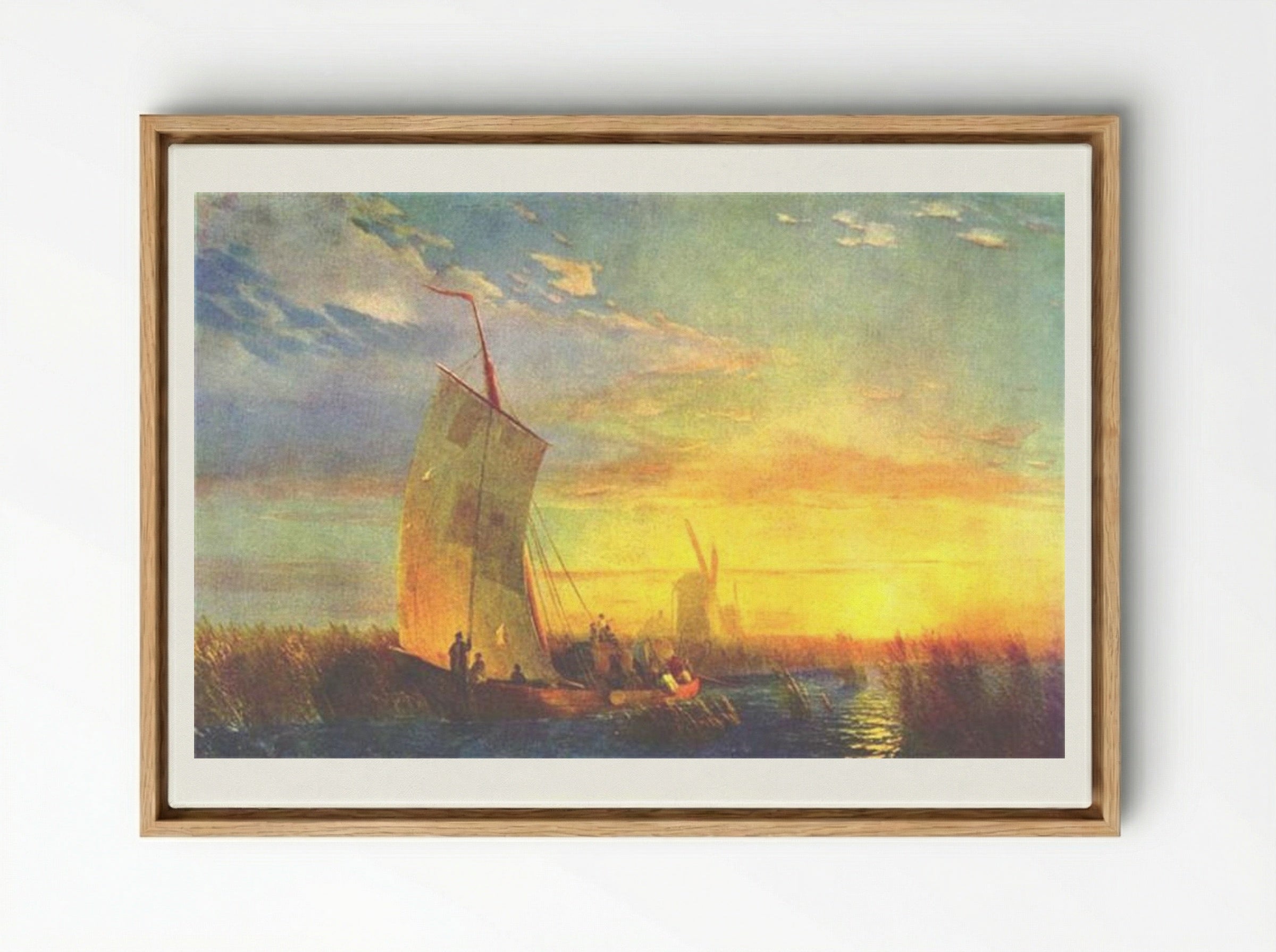 Rush on Dnieper near Aleshki - Ivan Aivazovsky - Framed Canvas Wood