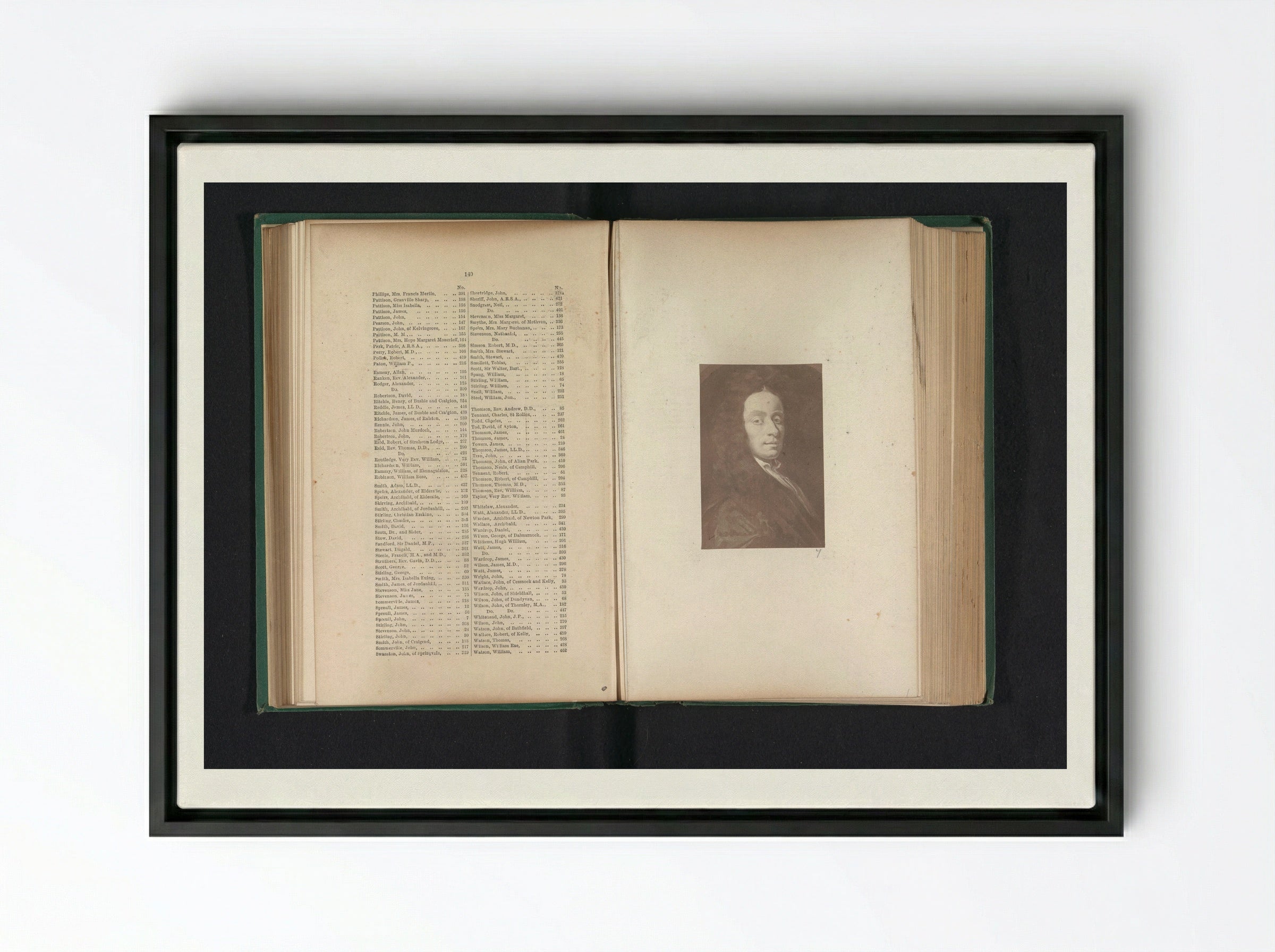 Portrait of John Spreull - Thomas Annan - Framed Canvas Black