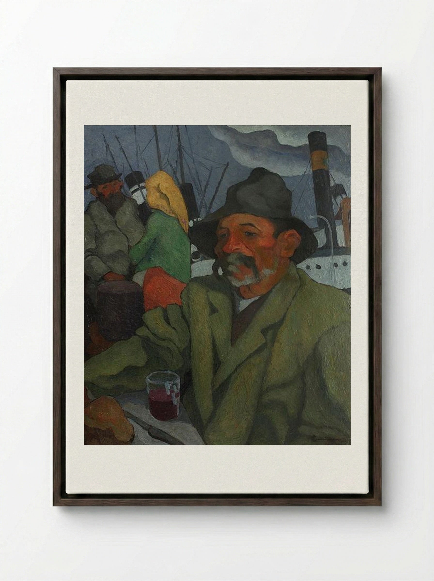 At Rest - Ion Theodorescu-Sion - Framed Canvas Dark Wood