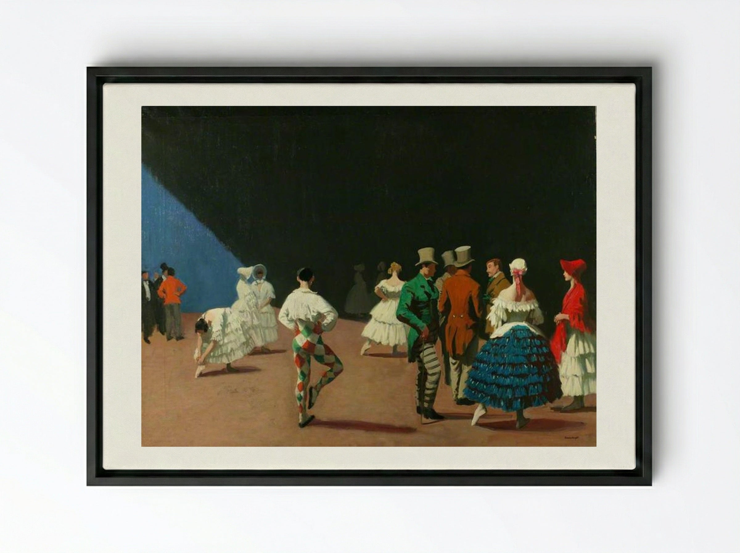 Carnaval - Dame Laura Knight - Framed Canvas Black
