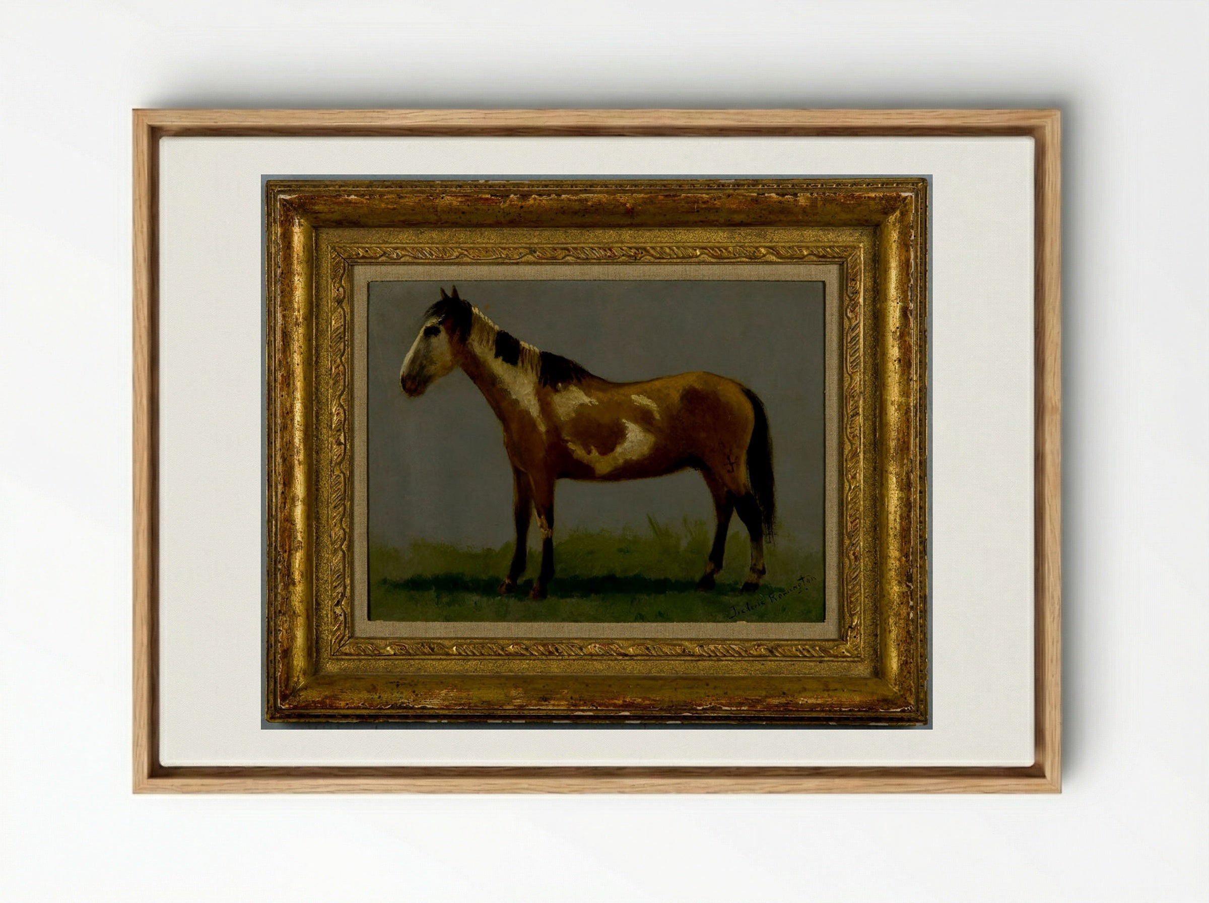 Plains Pony - Frederic Remington - Framed Canvas Wood