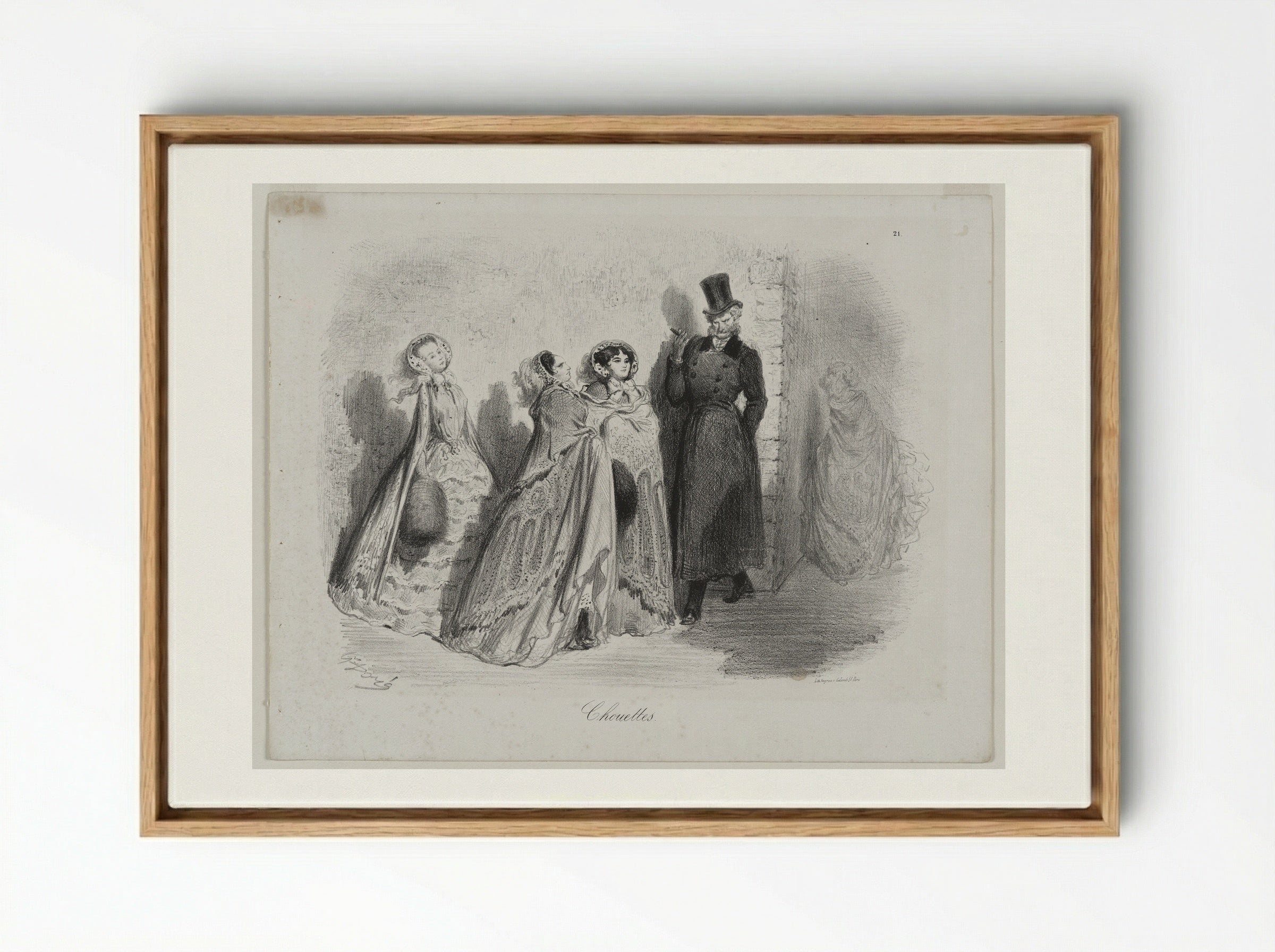 Chouettes (Owls) - Gustave Doré - Framed Canvas Wood