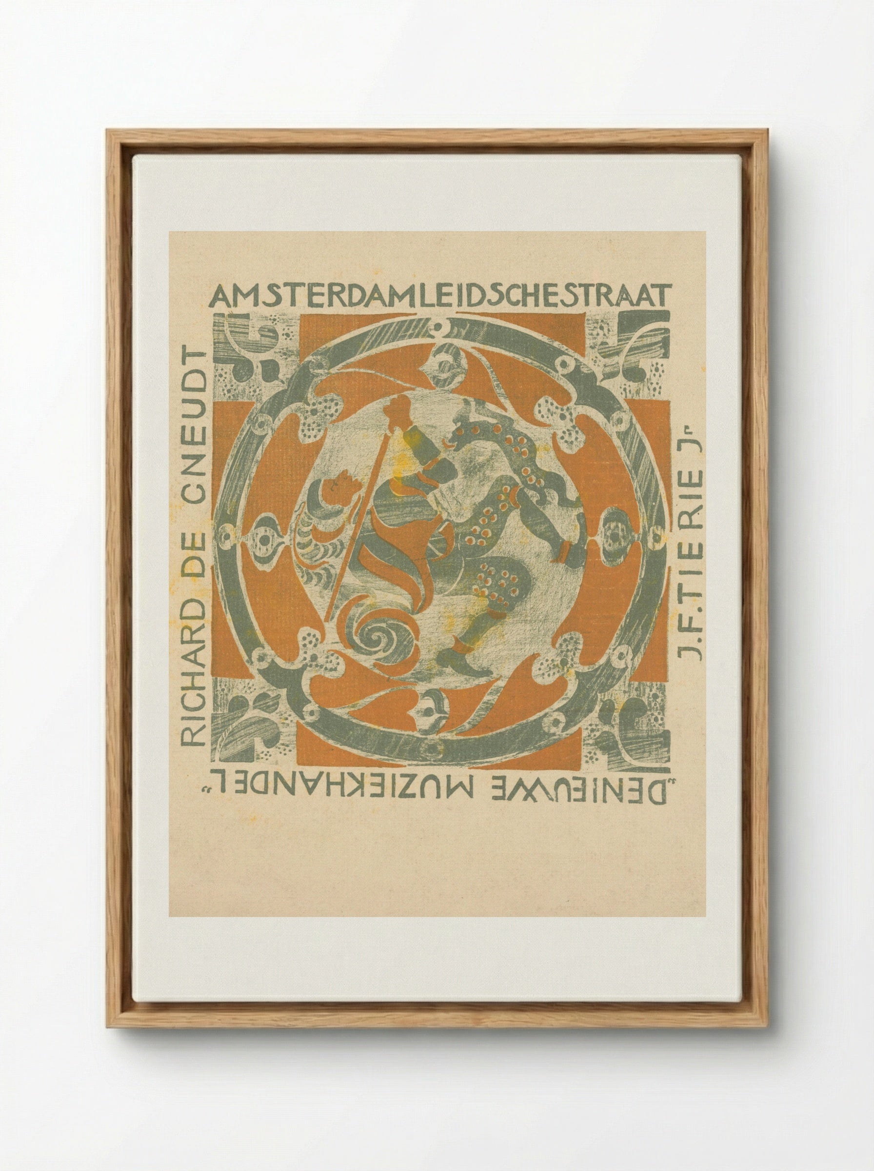 Omslag van muziekstuk 't Koningskind - Carel Adolph Lion Cachet - Framed Canvas Wood