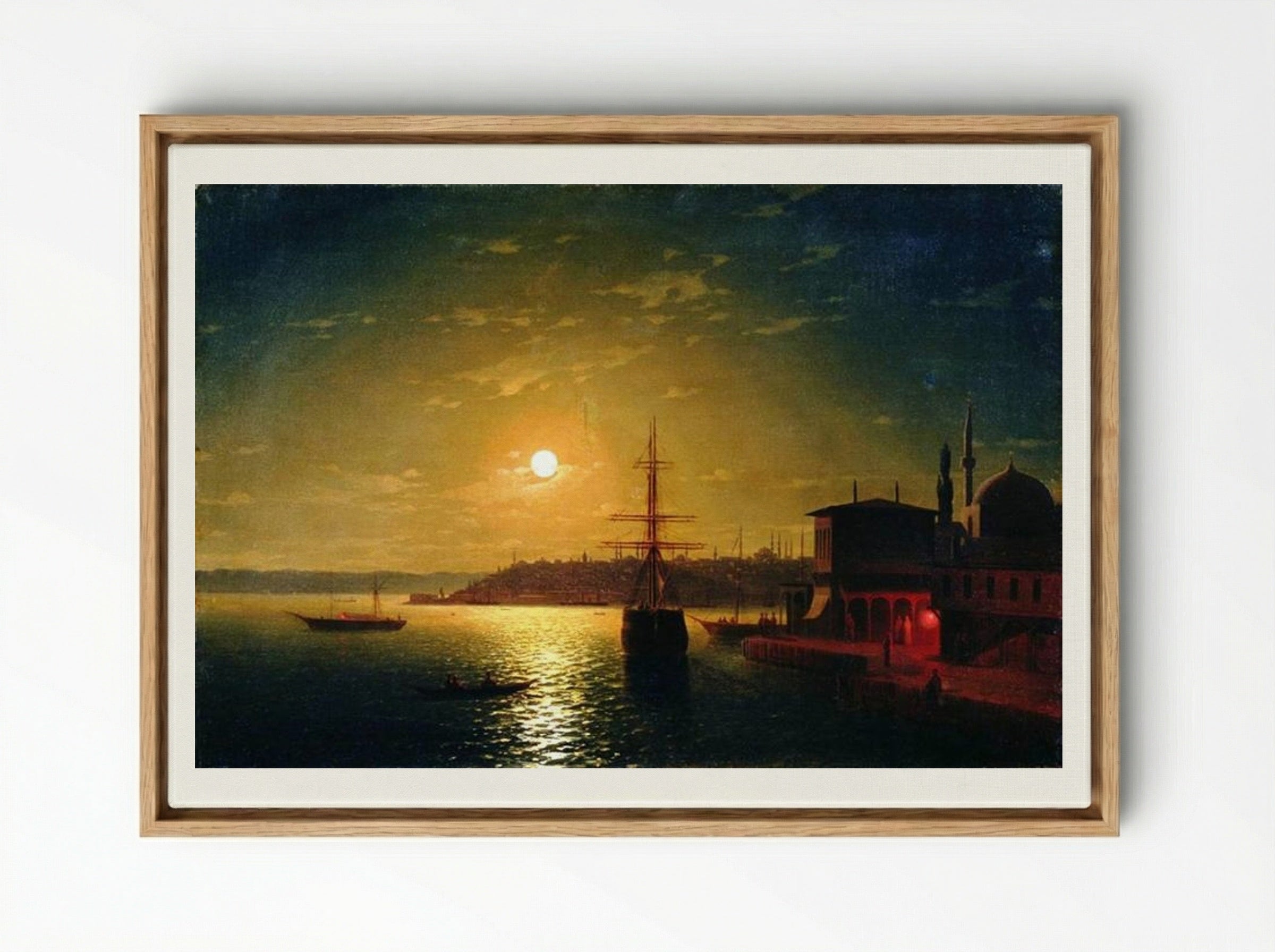 The Bay of the Golden Horn - Ivan Aivazovsky - Framed Canvas Wood