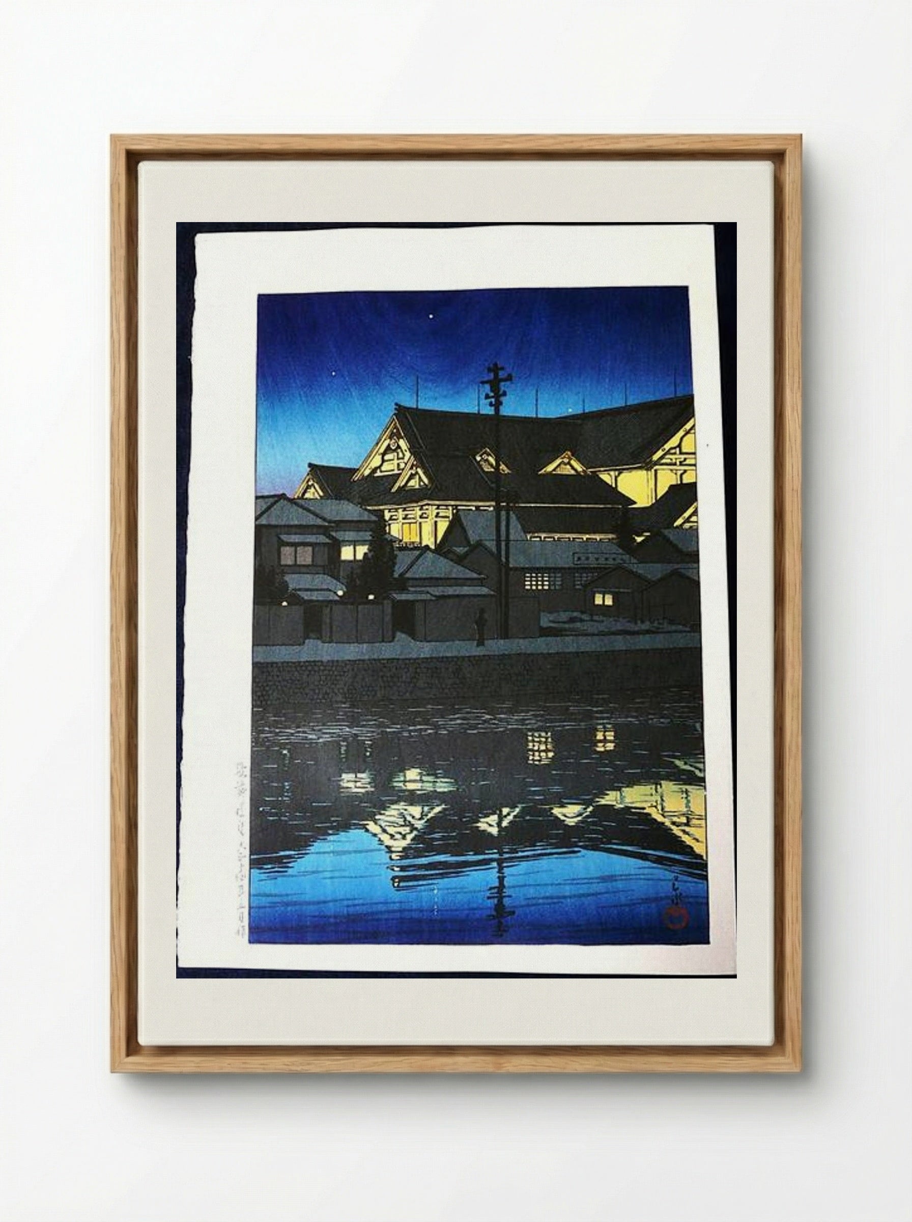 Kabuki Theatre - Hasui Kawase - Framed Canvas Wood