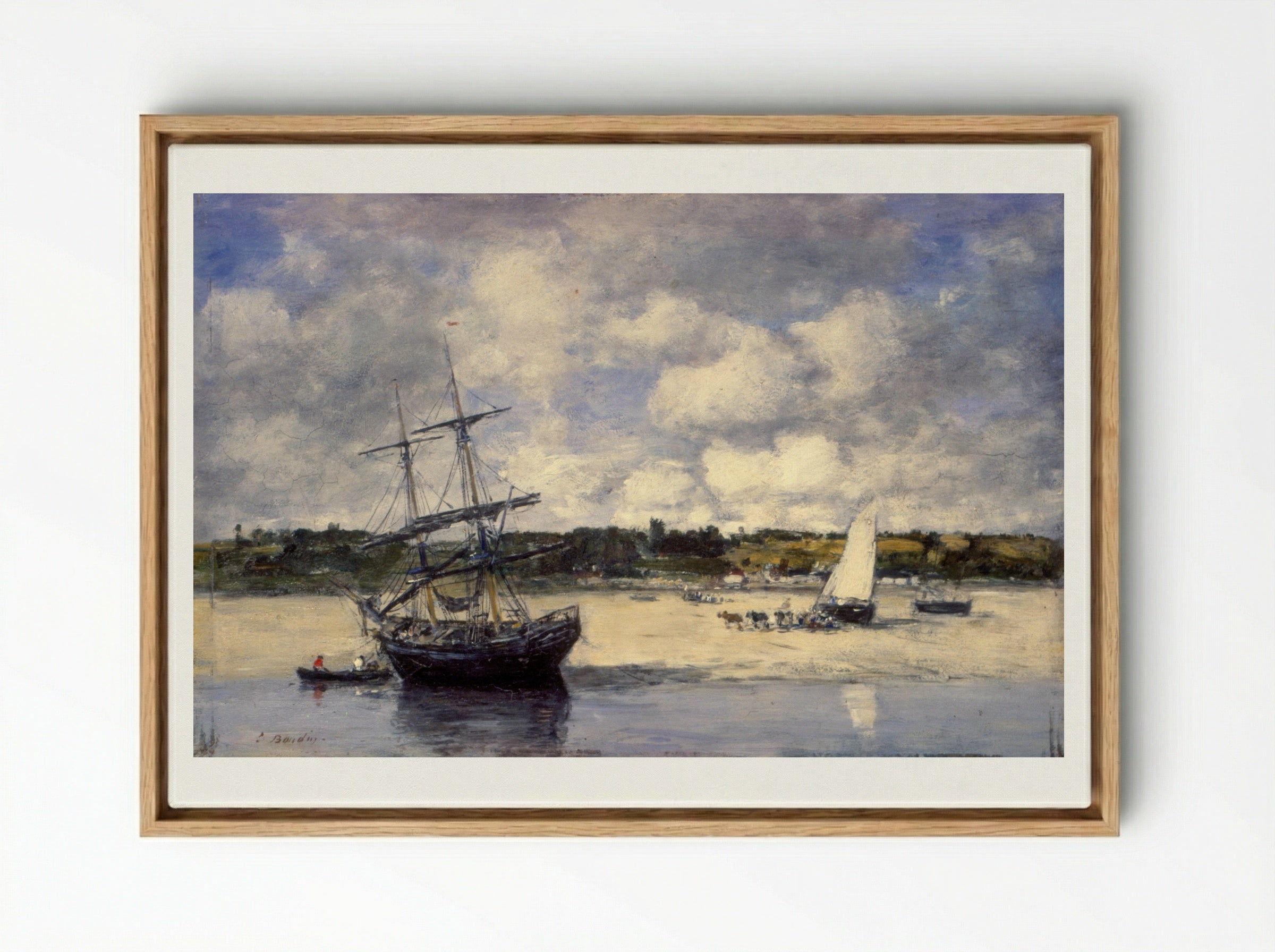 Portrieux - Eugène Boudin - Framed Canvas Wood