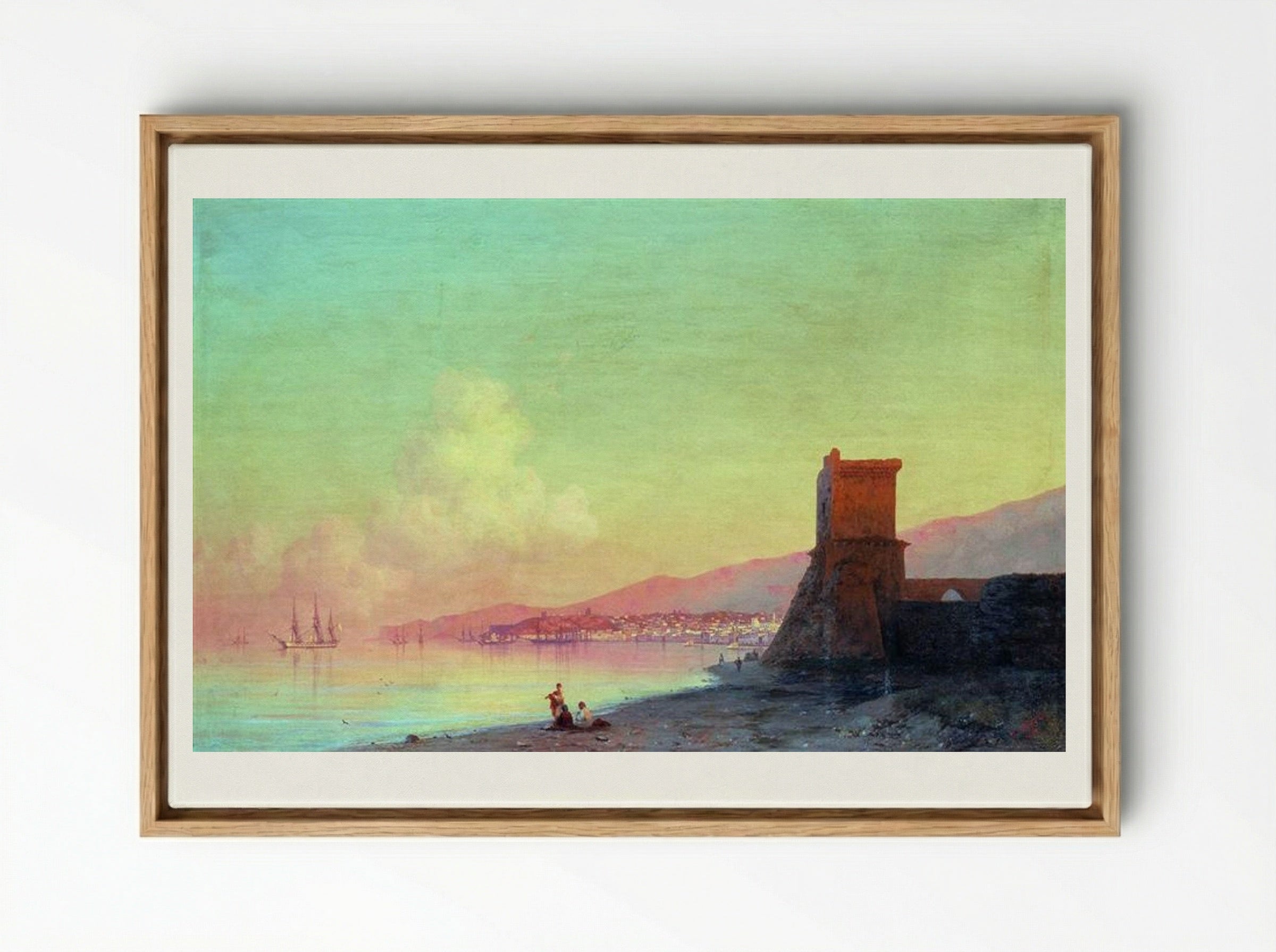 Sunrise in Feodosia - Ivan Aivazovsky - Framed Canvas Wood