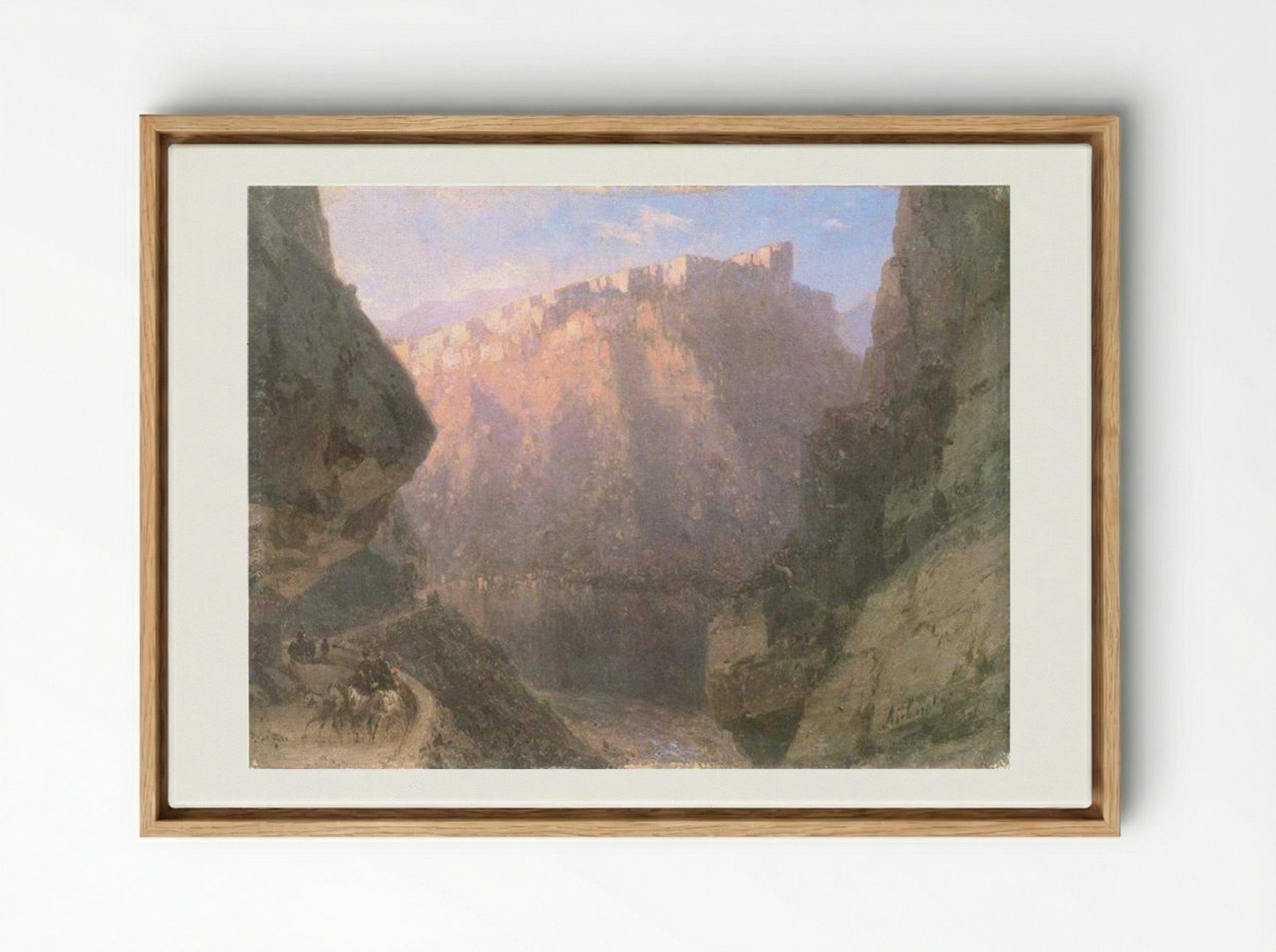 The Daryal Canyon - Ivan Aivazovsky - Framed Canvas Wood