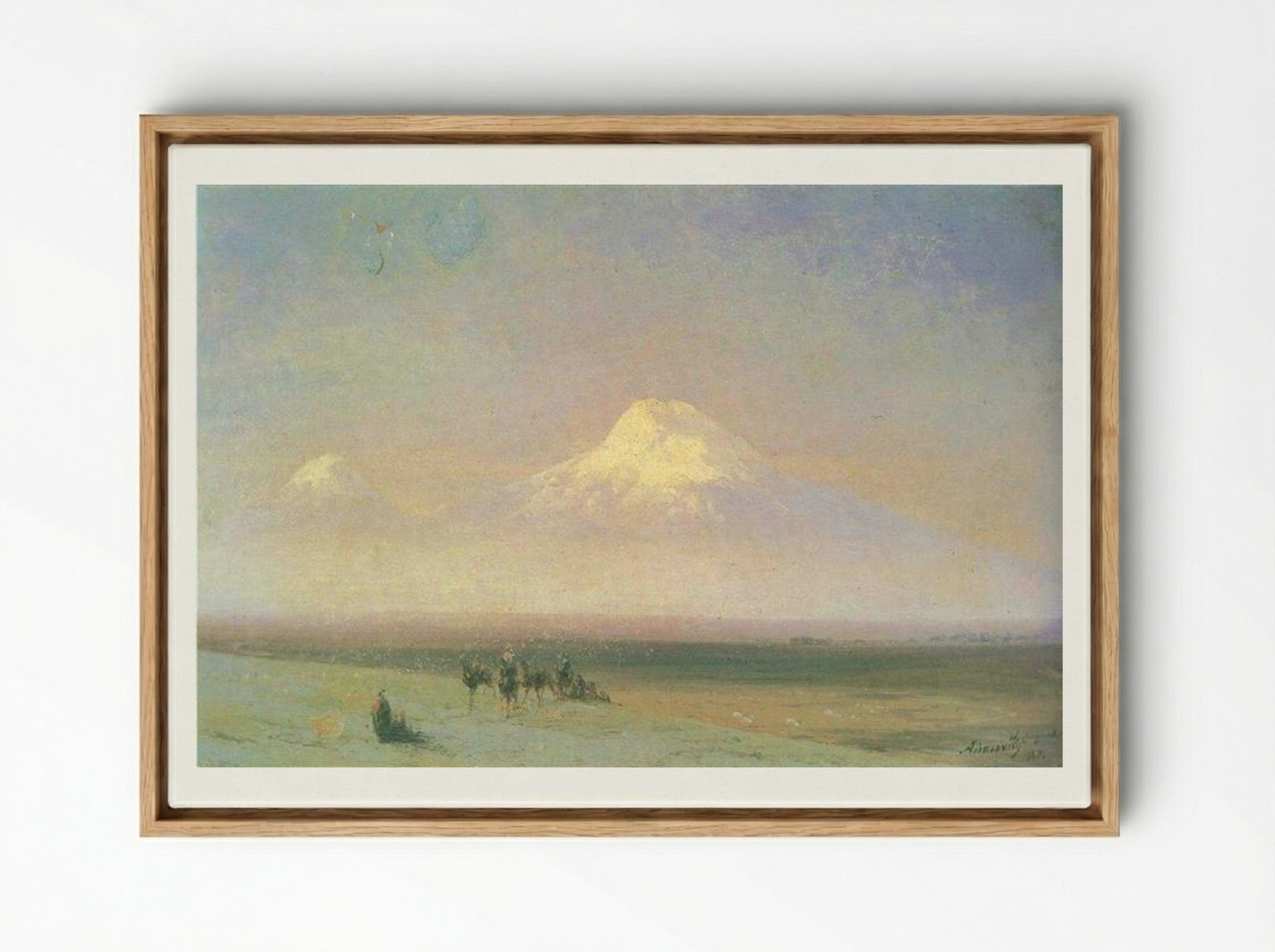 The Mountain Ararat - Ivan Aivazovsky - Framed Canvas Wood