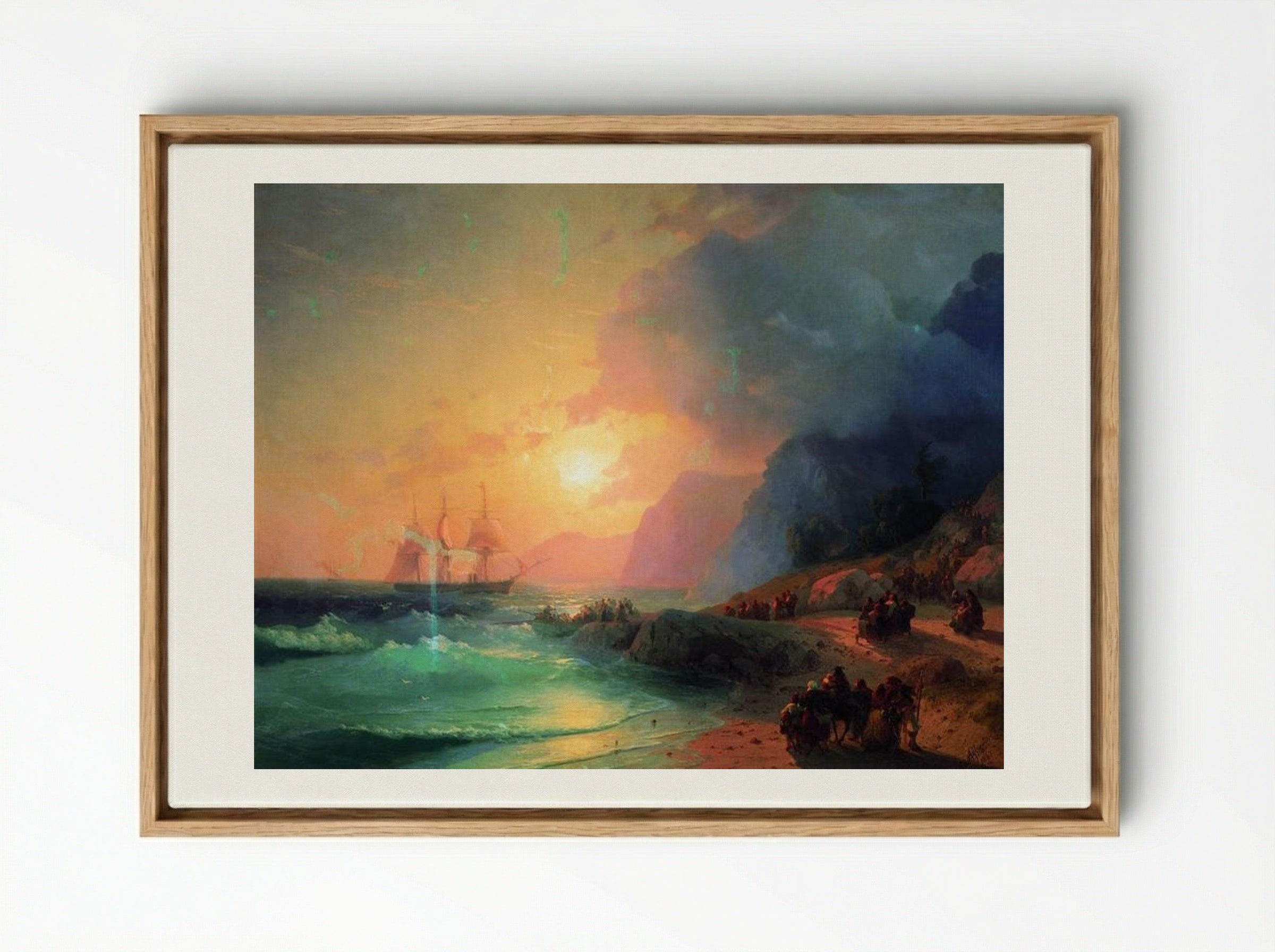 On the Island of Crete - Ivan Aivazovsky - Framed Canvas Wood