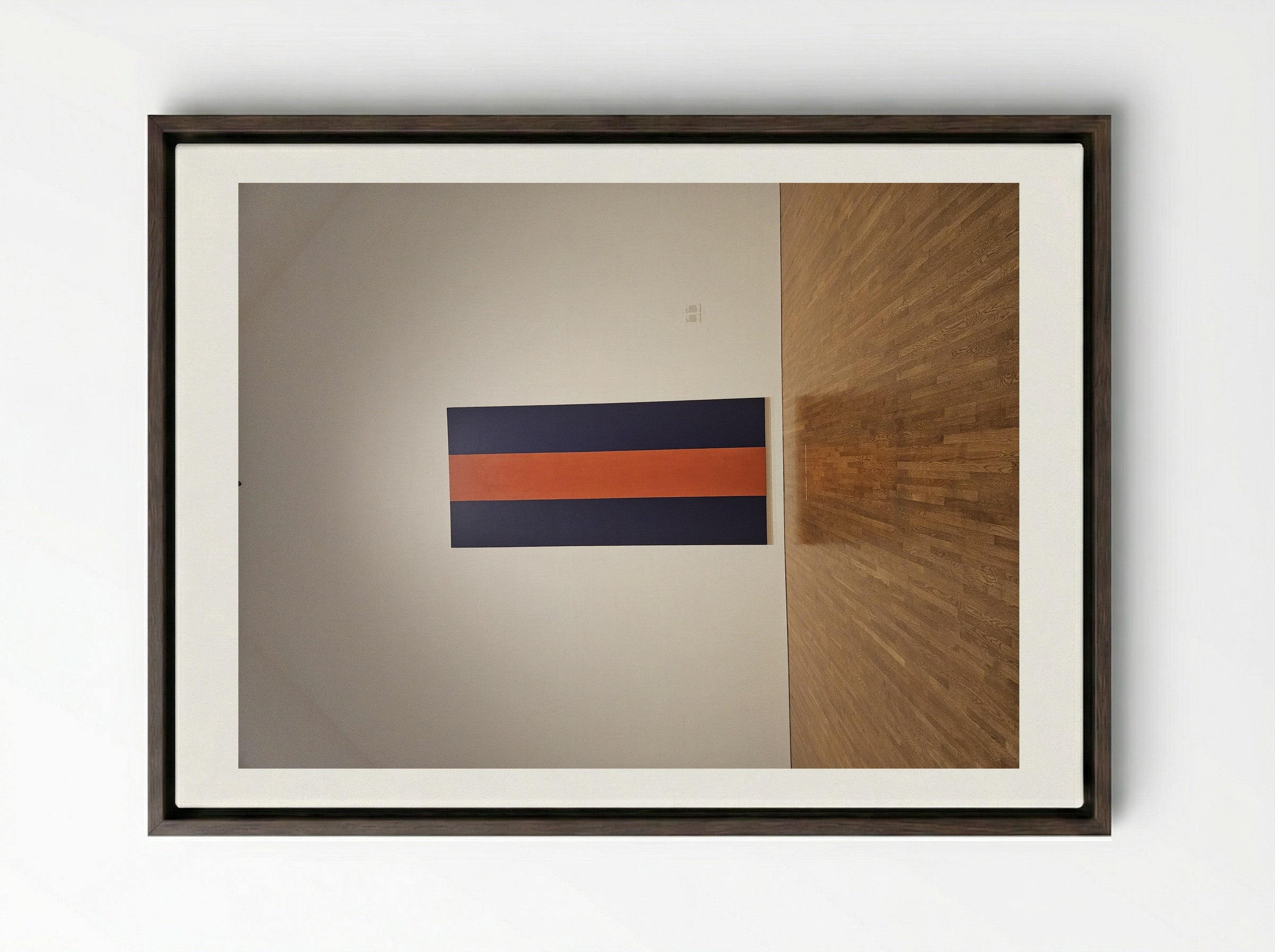 Voice of Fire - Barnett Newman - Framed Canvas Dark Wood