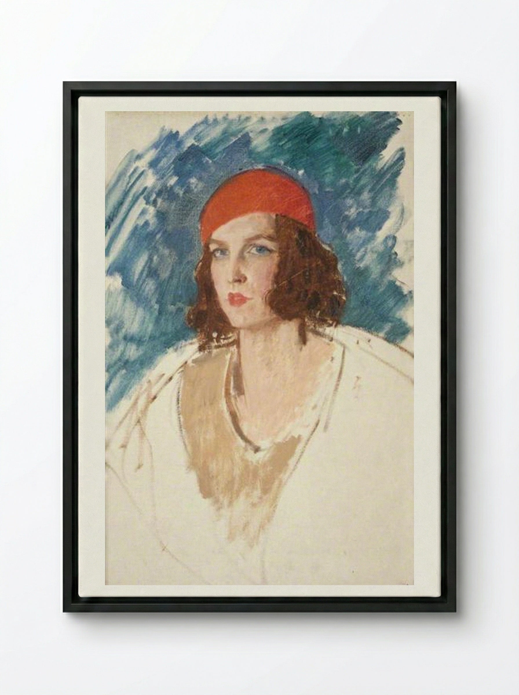 Lady Mary Alington - Augustus John - Framed Canvas Black