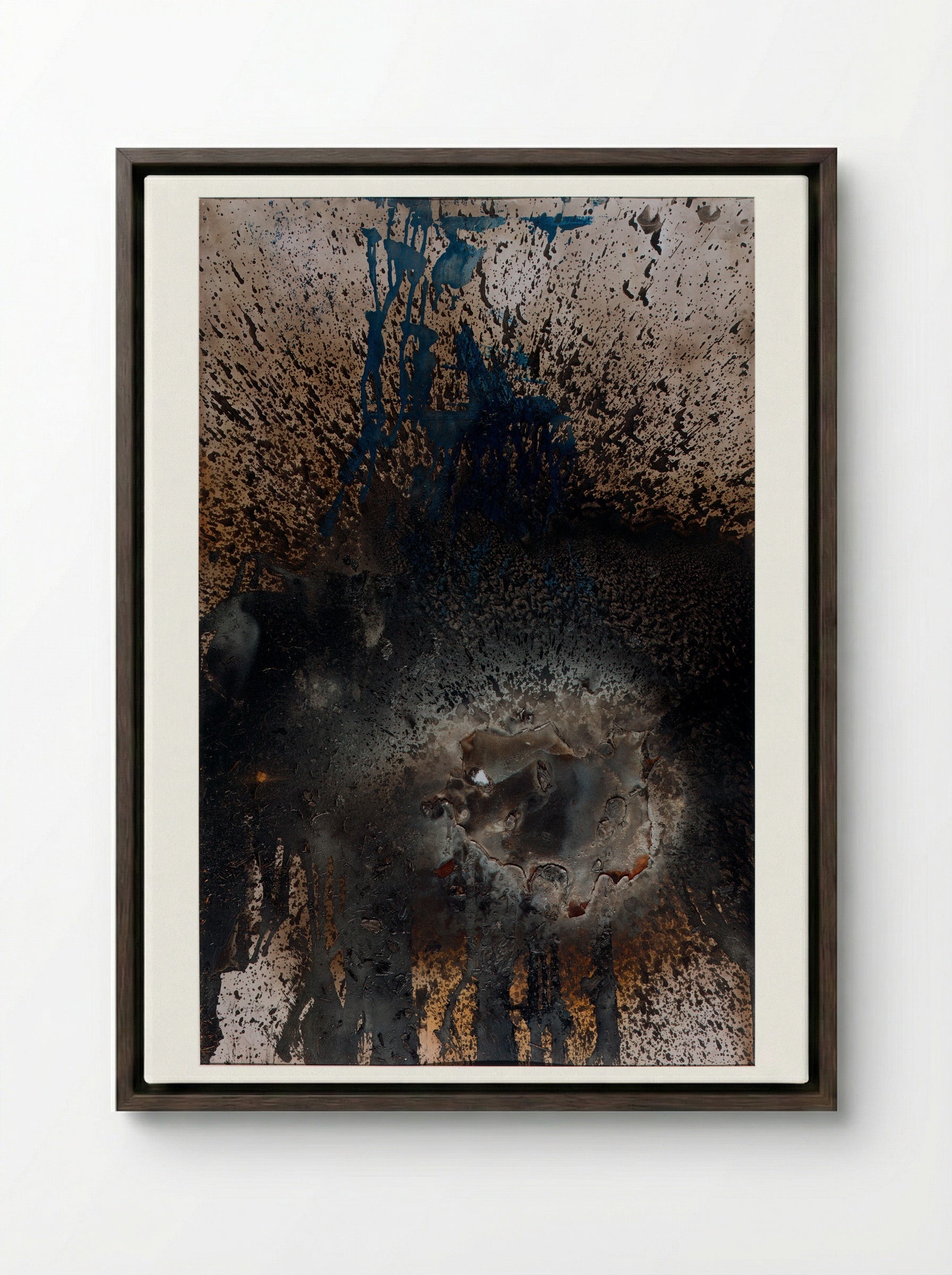 Hurricane - Otto Piene - Framed Canvas Dark Wood