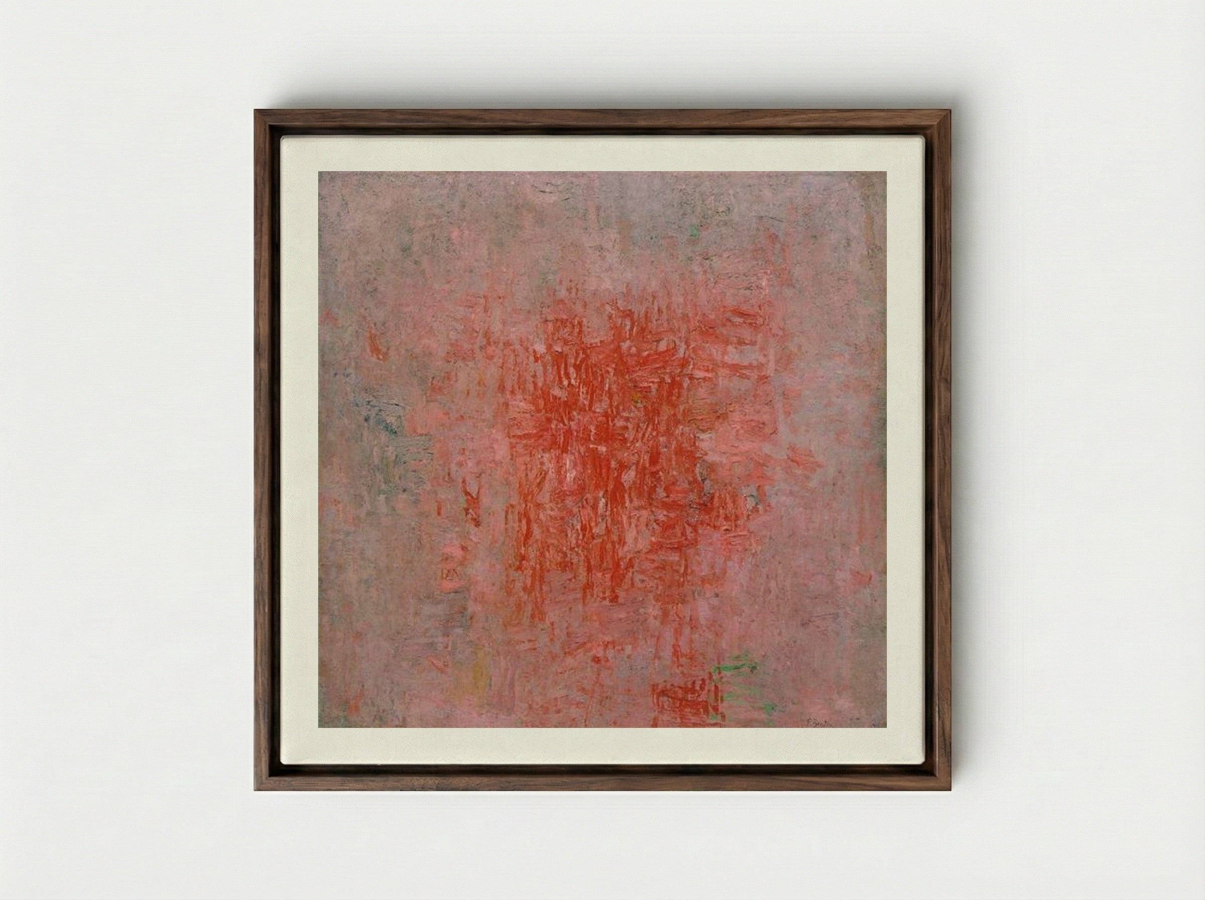 Zone - Philip Guston - Framed Canvas Dark Wood