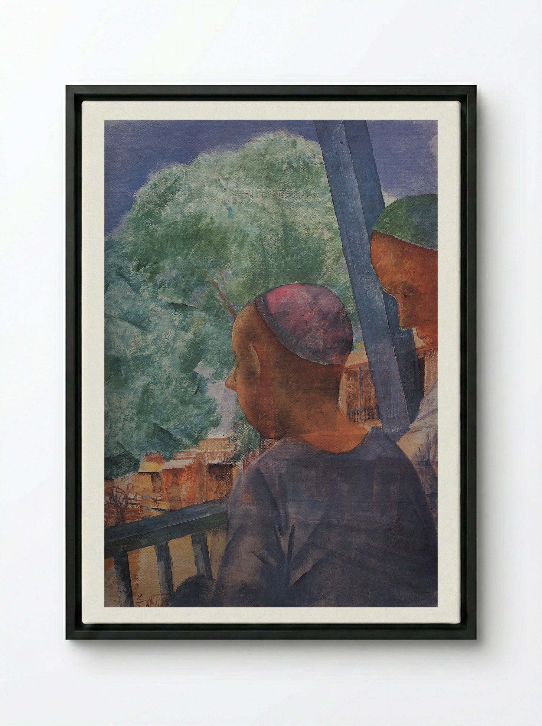 Samarkand - Kuzma Petrov-Vodkin - Framed Canvas Black