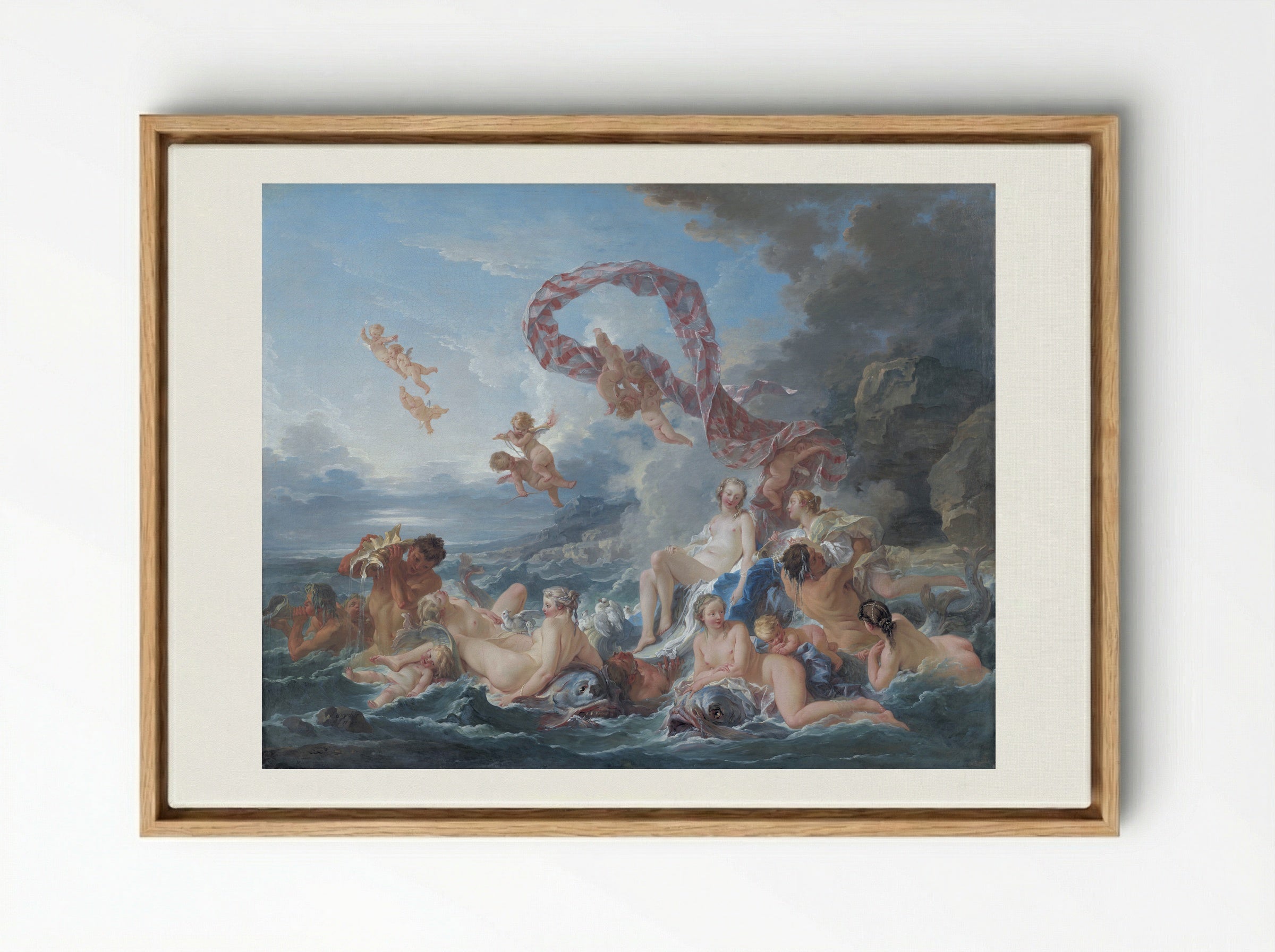 The Birth and Triumph of Venus - François Boucher - Framed Canvas Wood