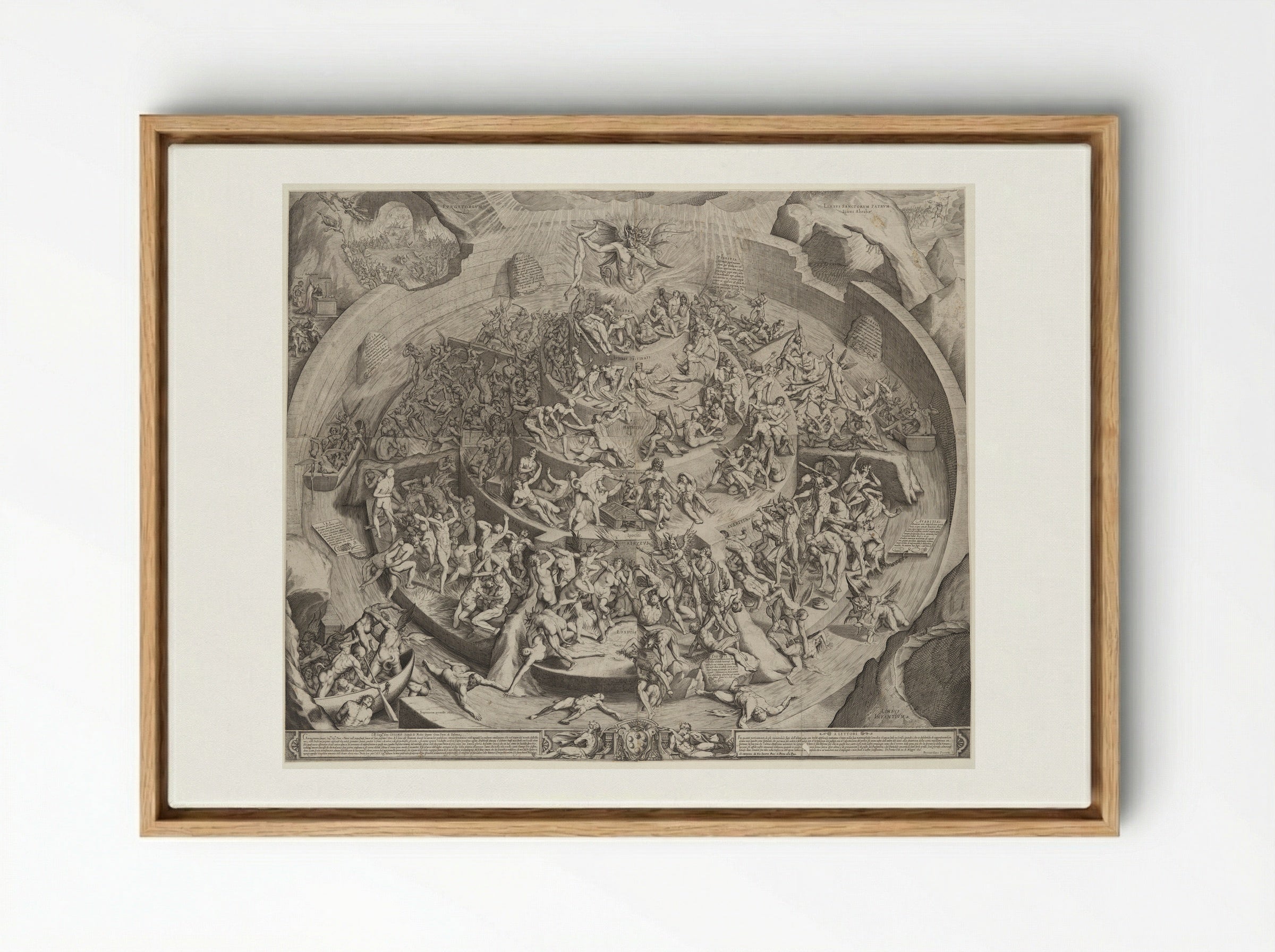 The Inferno According to Dante - Jacques Callot - Framed Canvas Wood