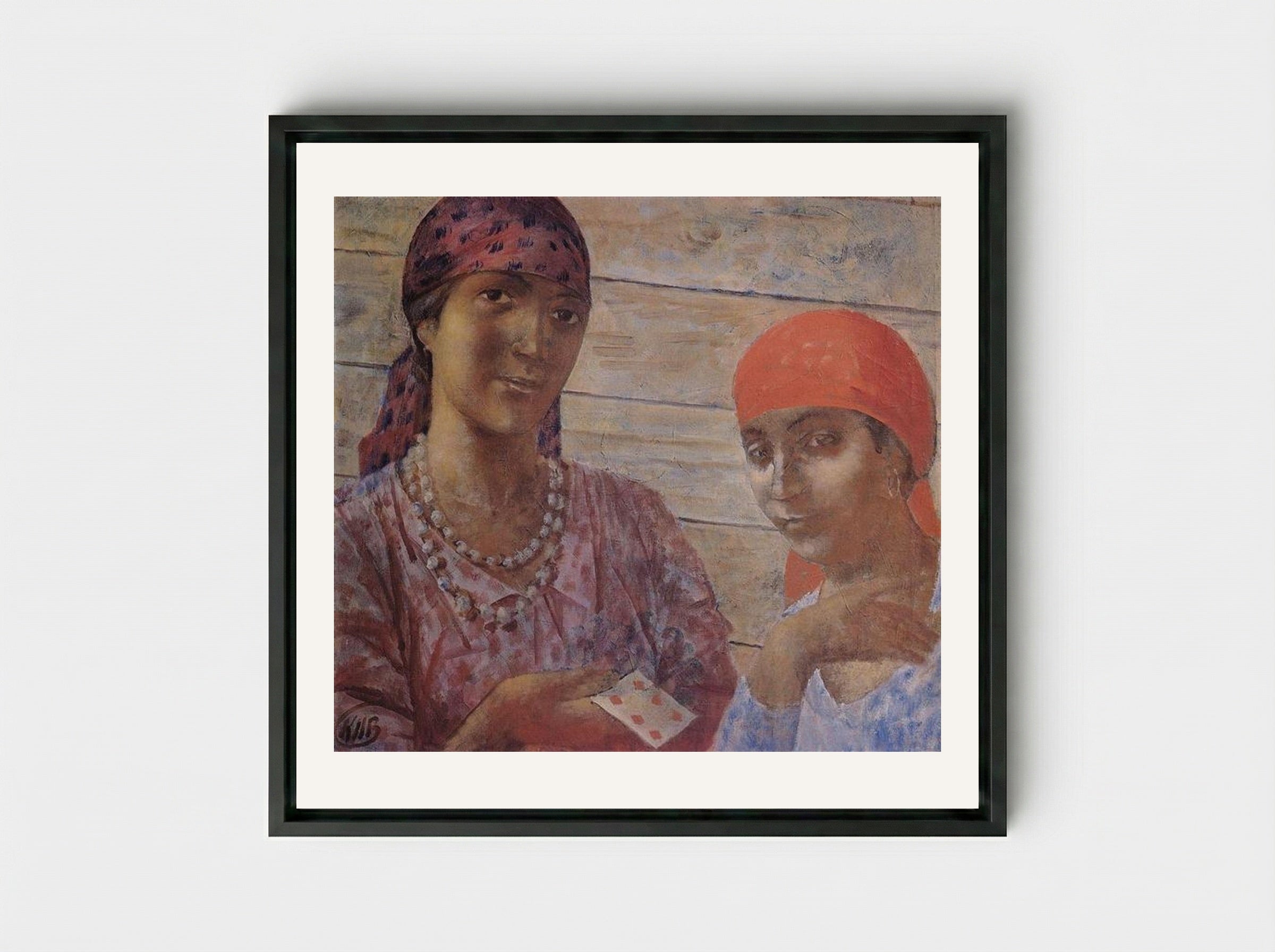 Gypsy - Kuzma Petrov-Vodkin - Framed Canvas Black