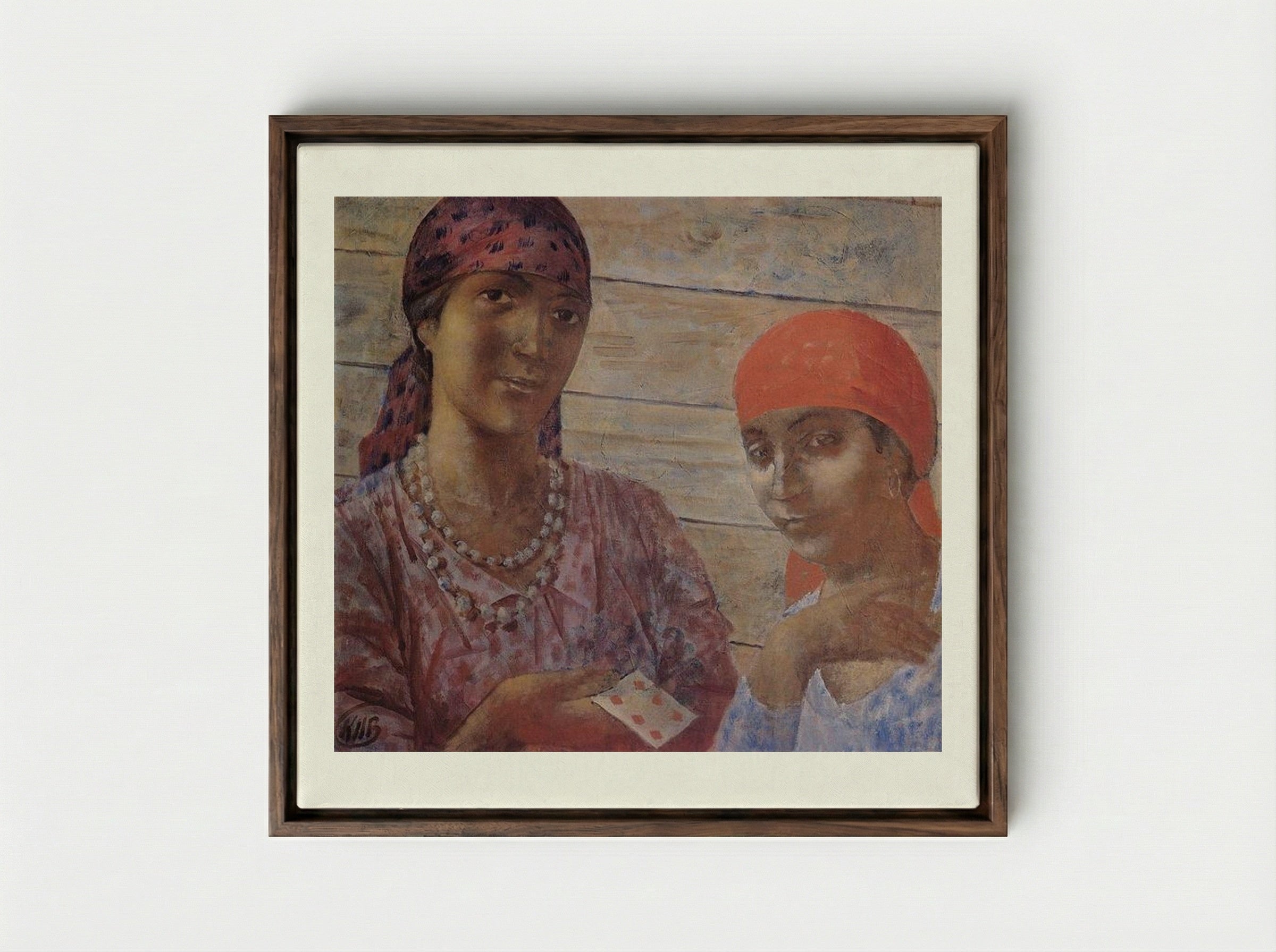 Gypsy - Kuzma Petrov-Vodkin - Framed Canvas Dark Wood