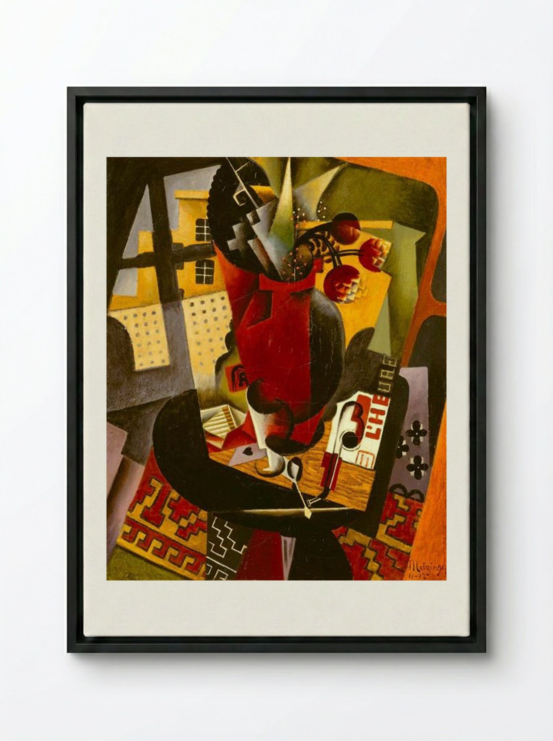Table by a Window - Jean Metzinger - Framed Canvas Black