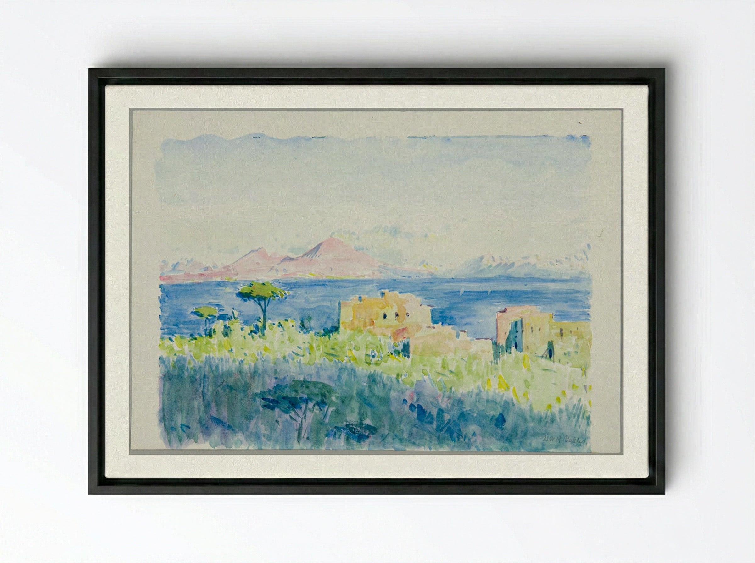 Landscape, Naples, Italy - Denman Waldo Ross - Framed Canvas Black