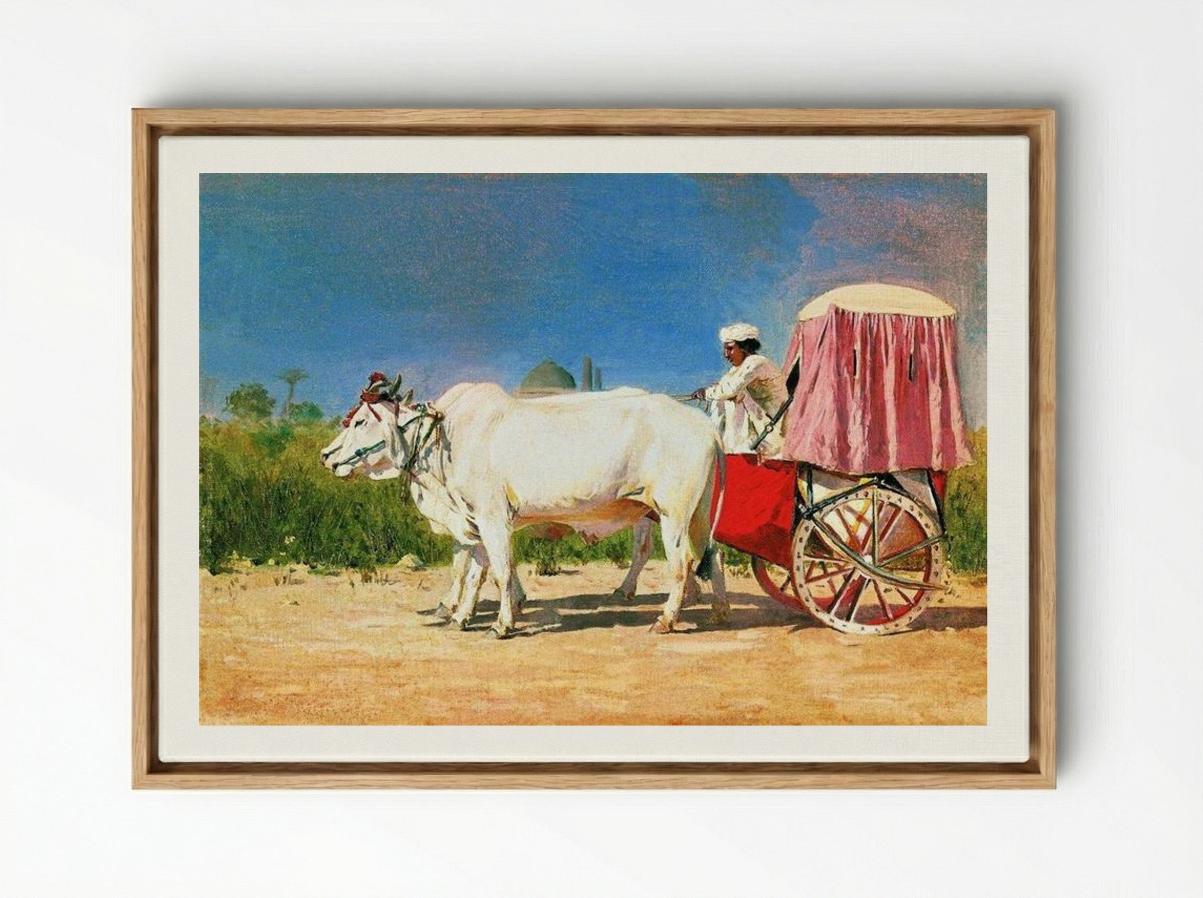 Vehicle in Delhi - Vasily Vereshchagin - Framed Canvas Wood