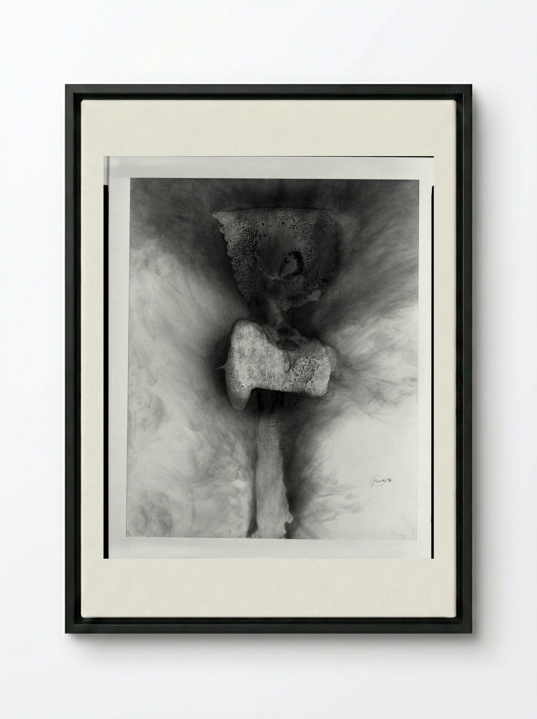Yes - Otto Piene - Framed Canvas Black