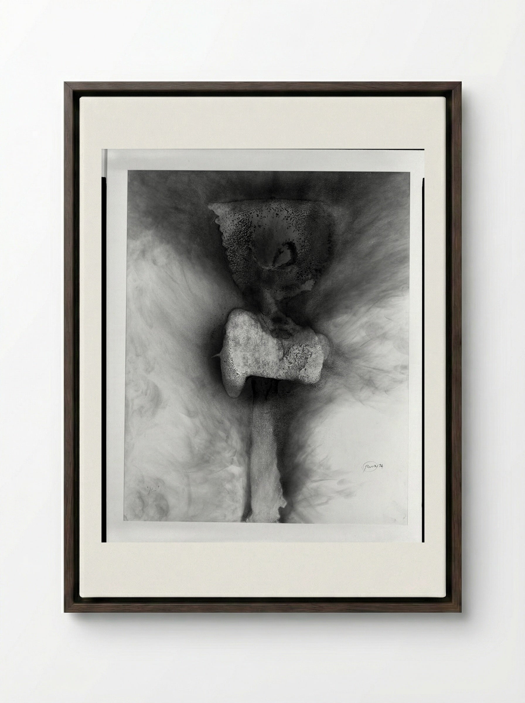Yes - Otto Piene - Framed Canvas Dark Wood